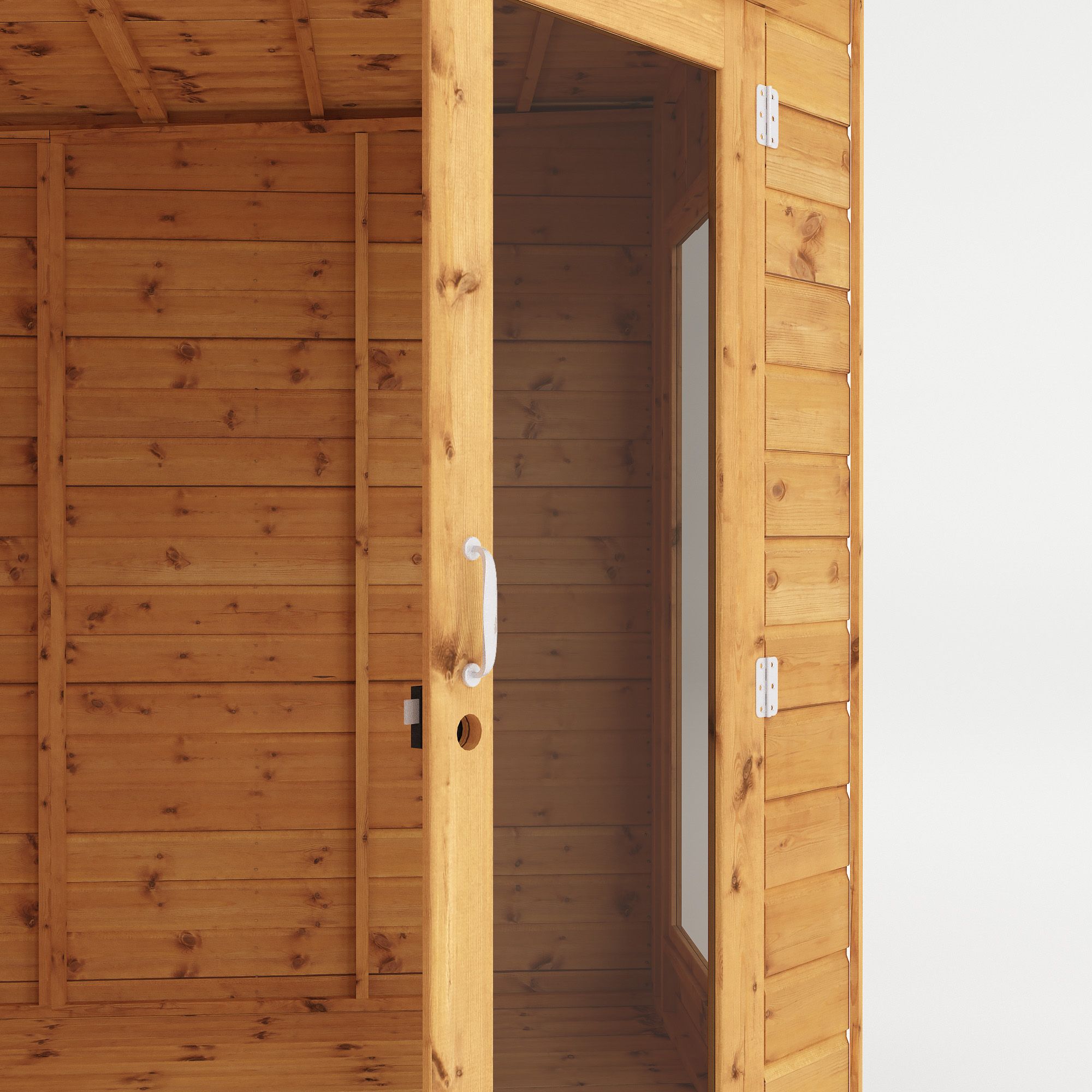 Mercia Corner 9x9 ft with Double door & 4 windows Flat Wooden Summer house