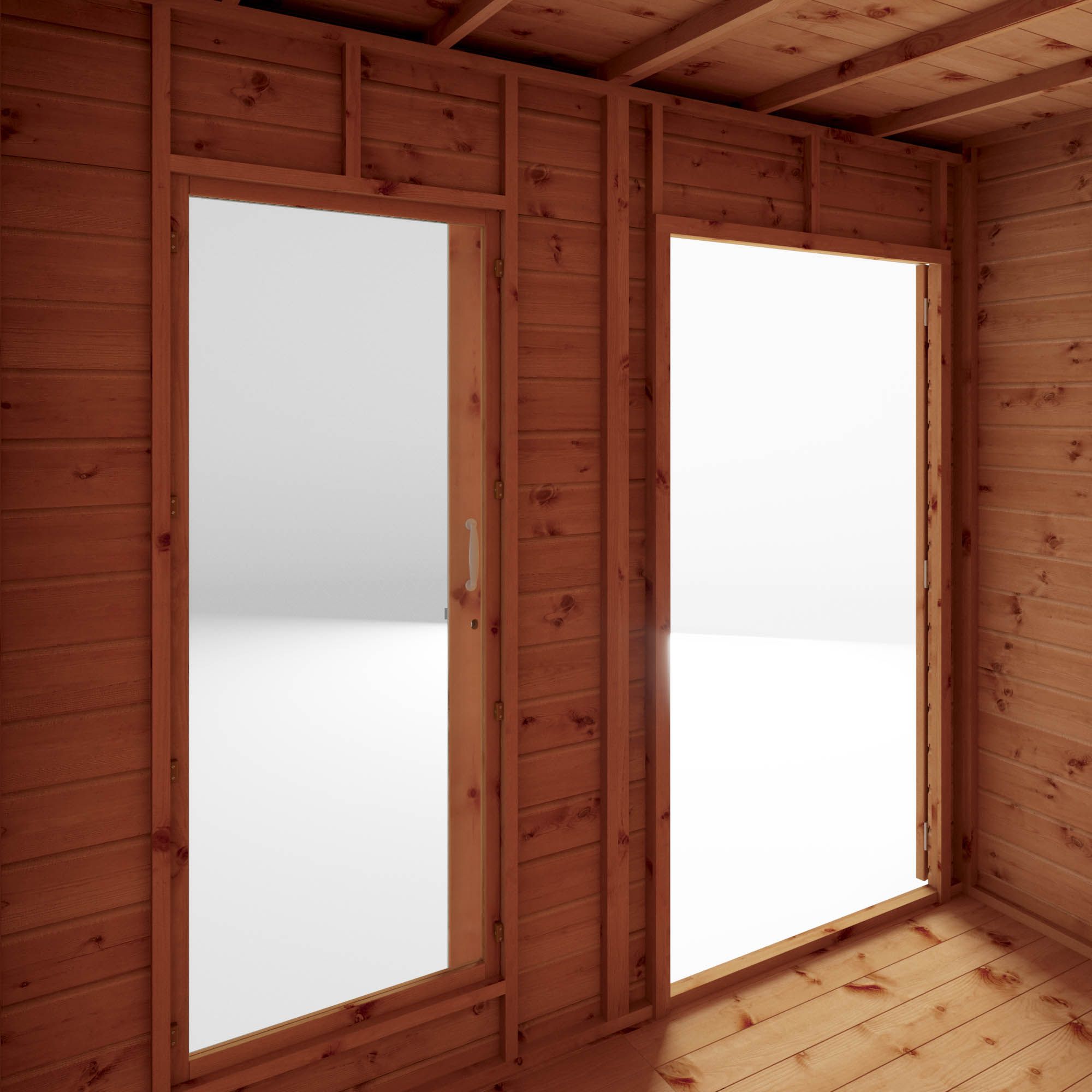 Mercia Maine 16x6 ft with Double door & 1 window Pent Wooden Summer house