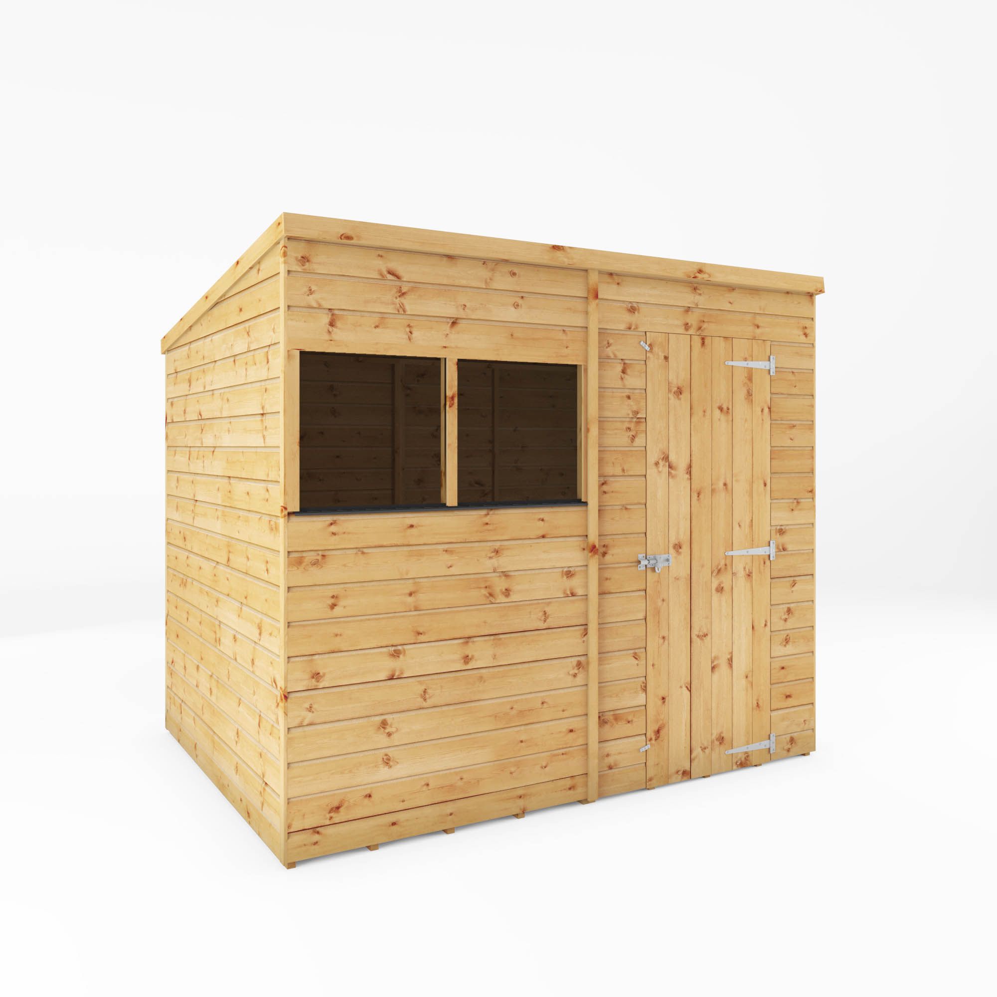 Mercia Premium 8x6 ft Pent Wooden Shed with floor & 2 windows