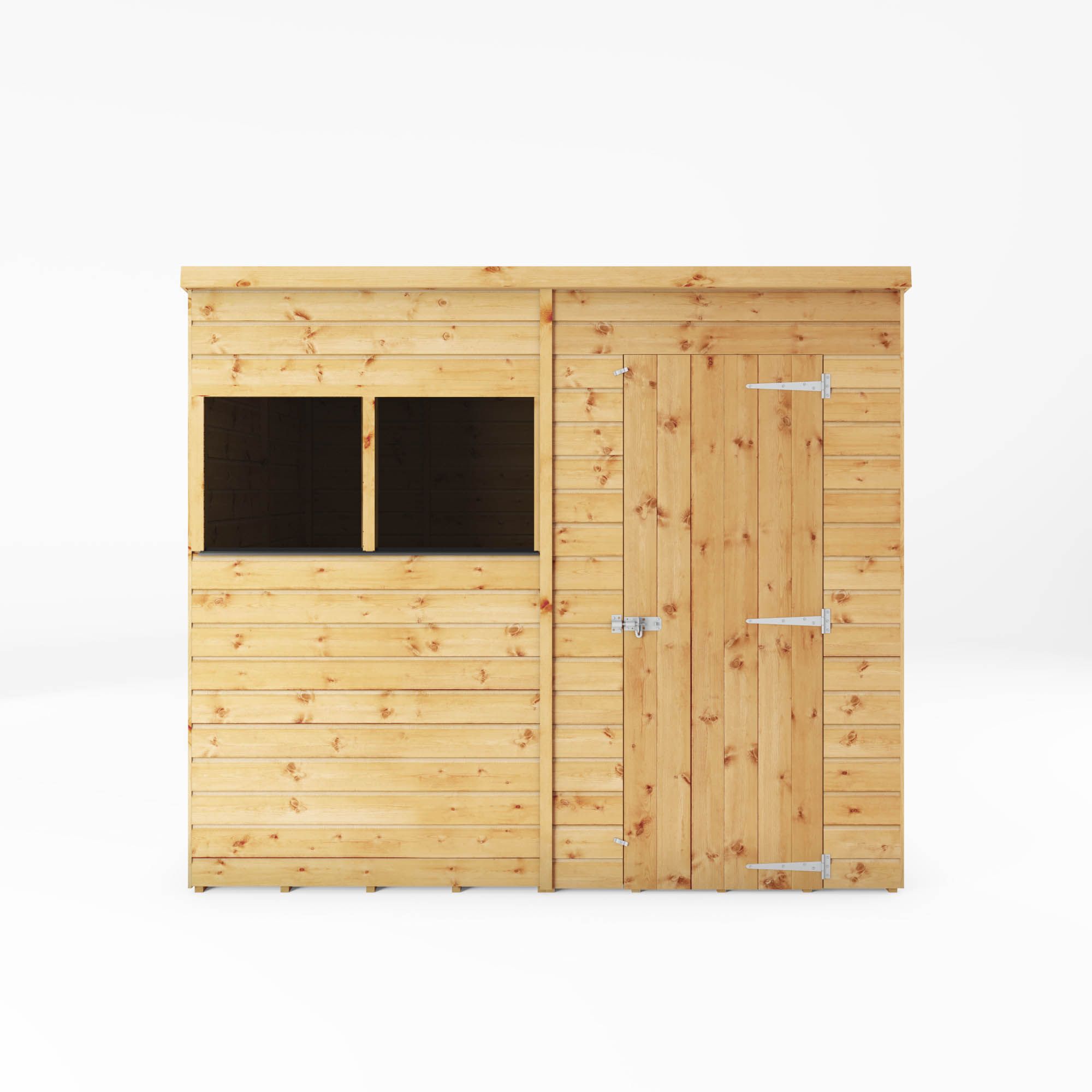 Mercia Premium 8x6 ft Pent Wooden Shed with floor & 2 windows
