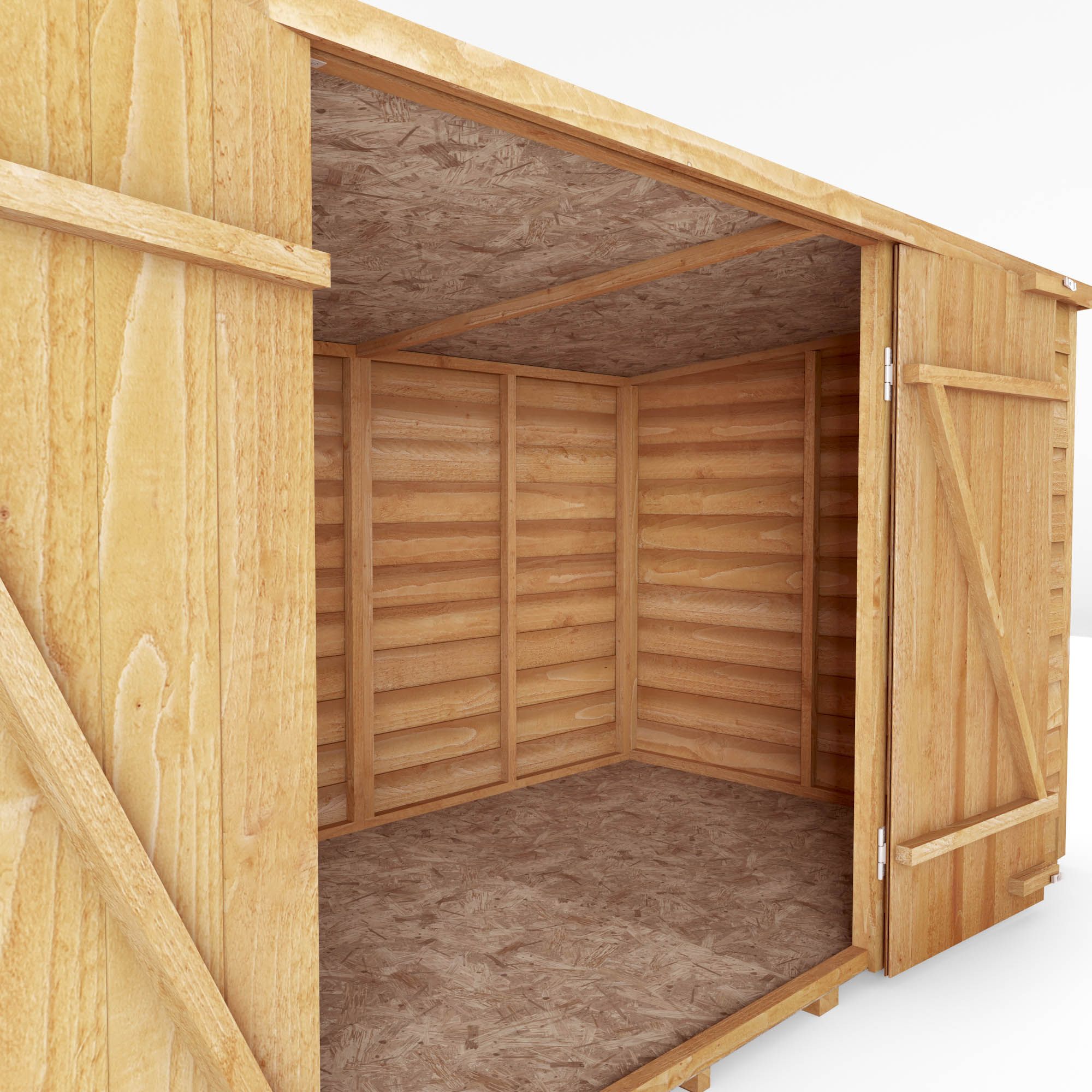 Mercia Solid wood 4x6 Overlap Pent Bike store