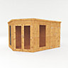Mercia Summer House 12x8 ft with Double door & 2 windows Pent Solid wood Summer house