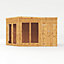 Mercia Summer House 13x9 ft with Double door & 4 windows Pent Solid wood Summer house