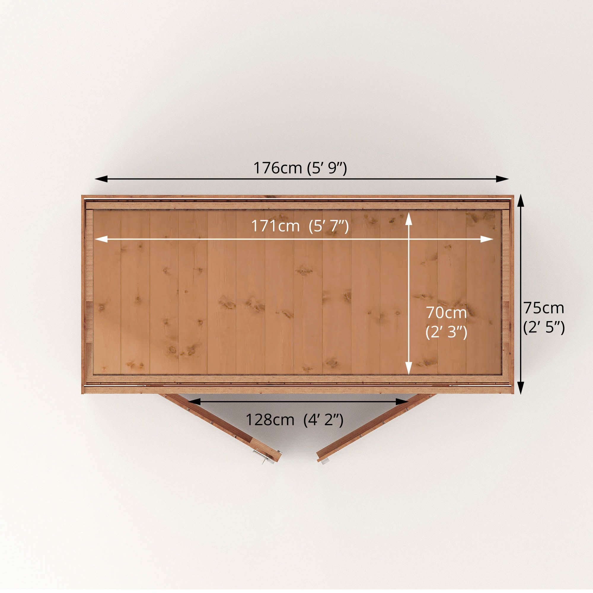 Mercia Tongue & groove Solid wood 6x2'6 Pent Garden storage