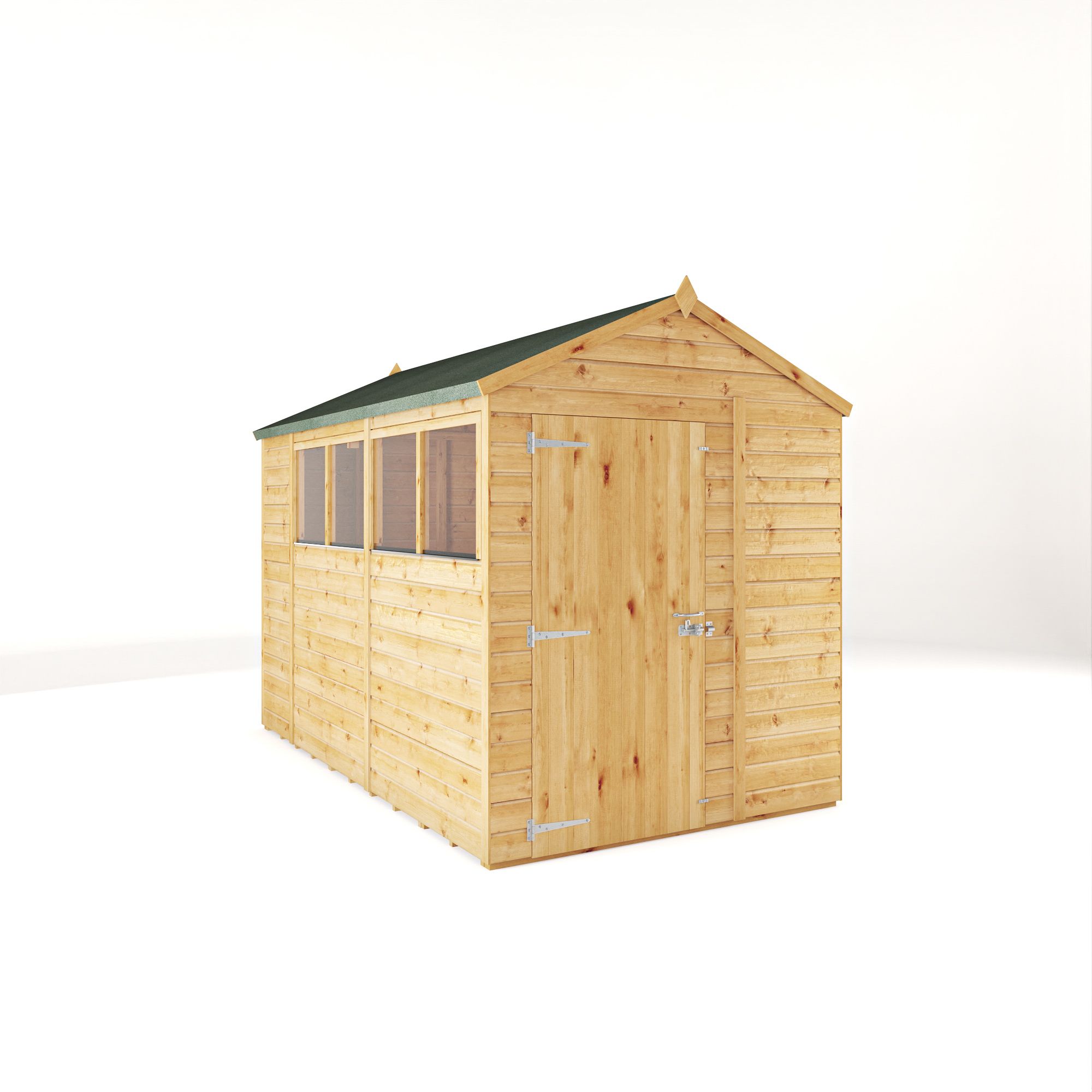 Mercia Woodsman Shiplap 10x6 ft Apex Timber Dip treated Shed with floor & 4 windows