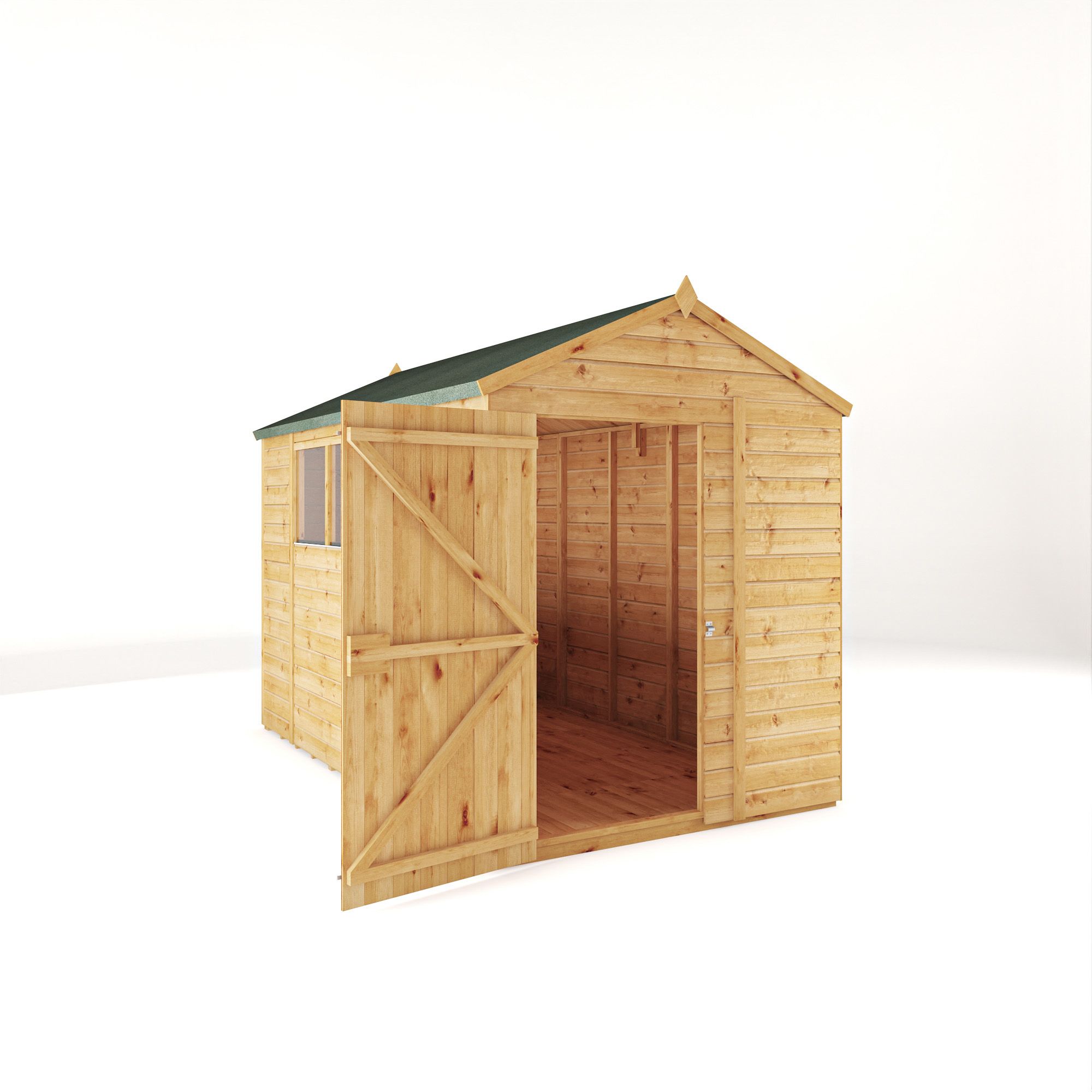 Mercia Woodsman Shiplap 10x6 ft Apex Timber Dip treated Shed with floor & 4 windows