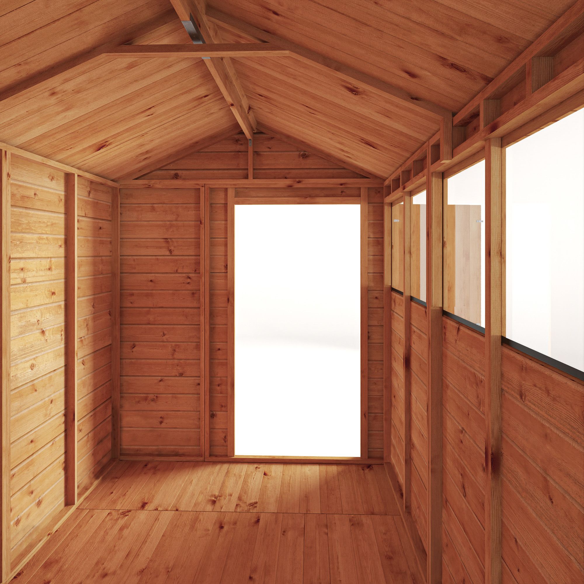 Mercia Woodsman Shiplap 10x6 ft Apex Timber Dip treated Shed with floor & 4 windows