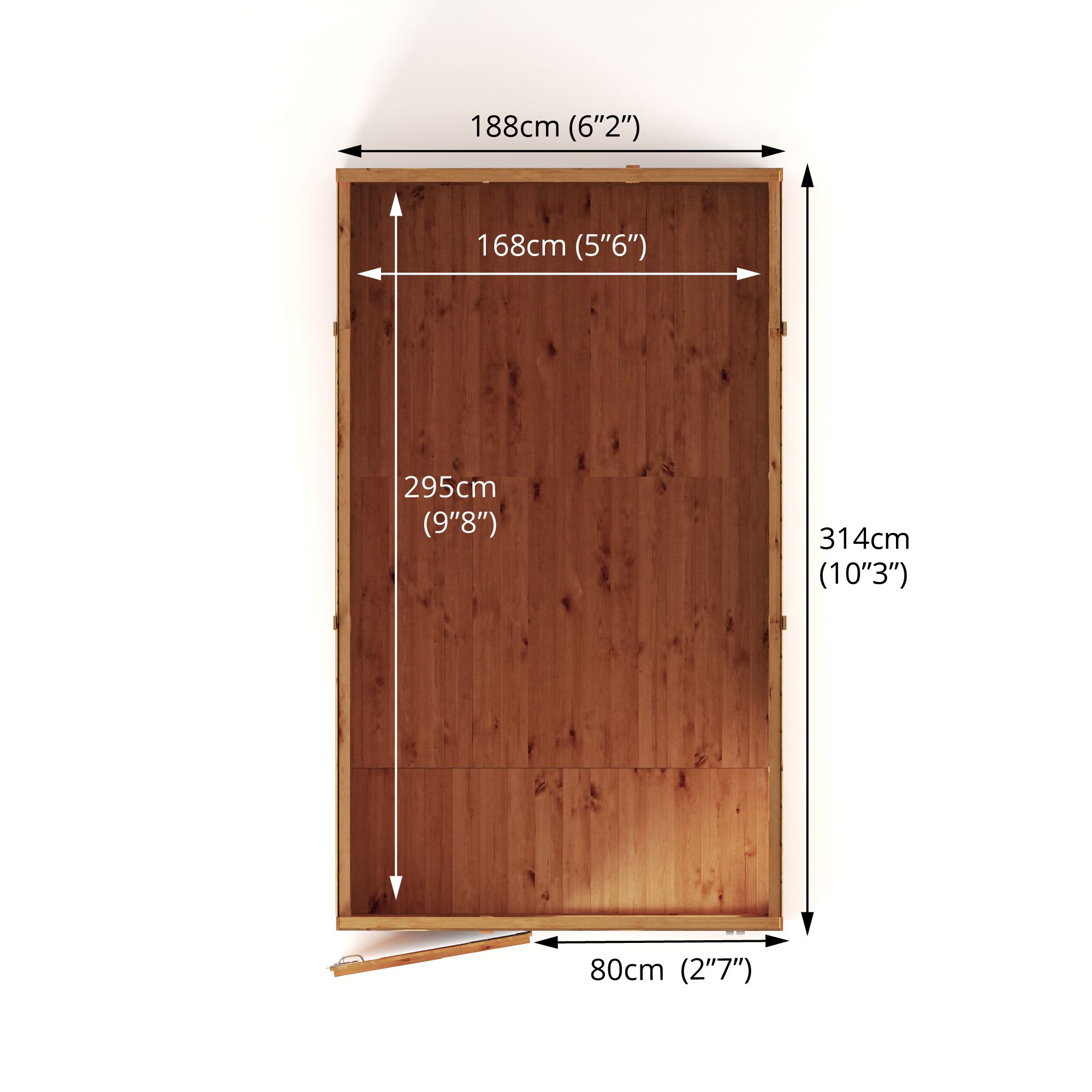 Mercia Woodsman Shiplap 10x6 ft Apex Timber Dip treated Shed with floor & 4 windows