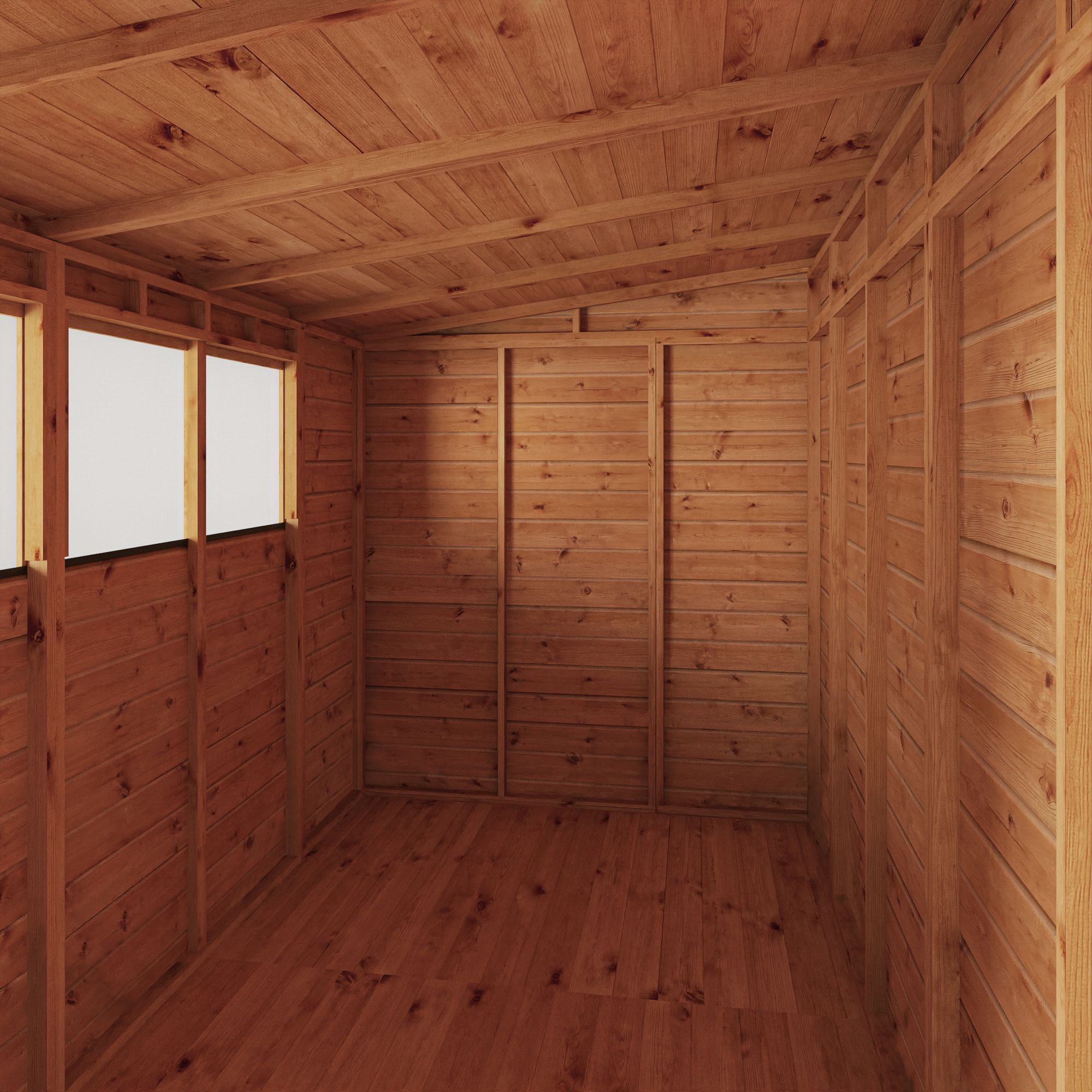 Mercia Woodsman Shiplap 10x6 ft Apex Timber Dip treated Shed with floor & 4 windows