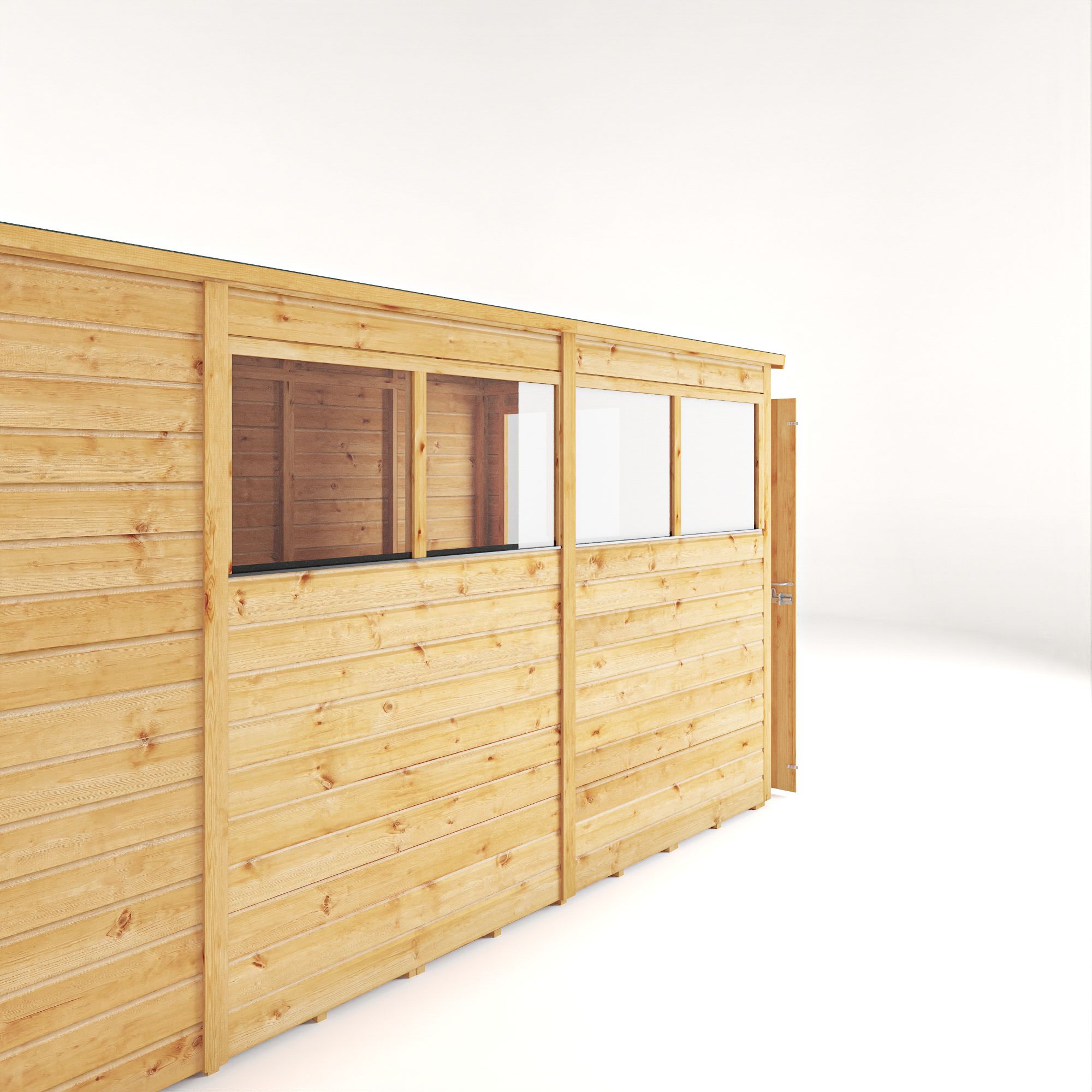 Mercia Woodsman Shiplap 10x6 ft Apex Timber Dip treated Shed with floor & 4 windows
