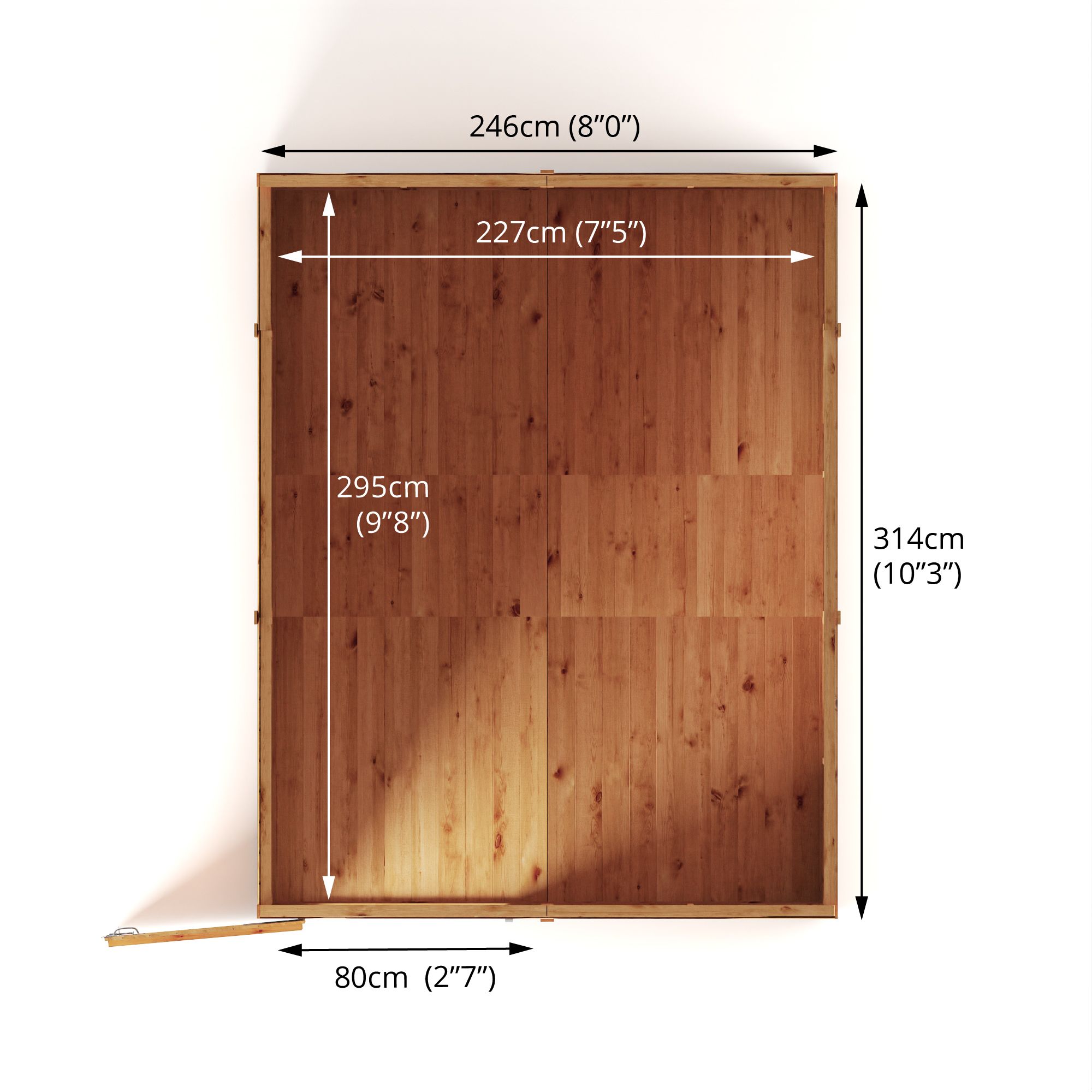 Mercia Woodsman Shiplap 10x8 ft Apex Timber Dip treated Shed with floor & 4 windows