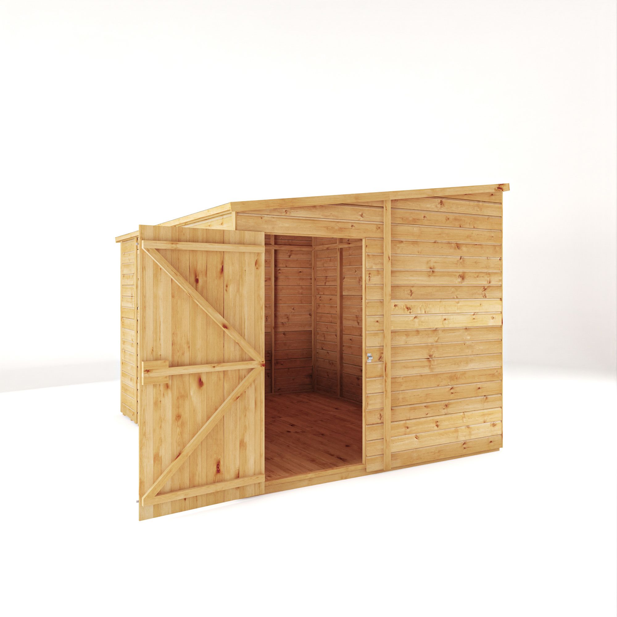 Mercia Woodsman Shiplap 10x8 ft Apex Timber Dip treated Shed with floor & 4 windows