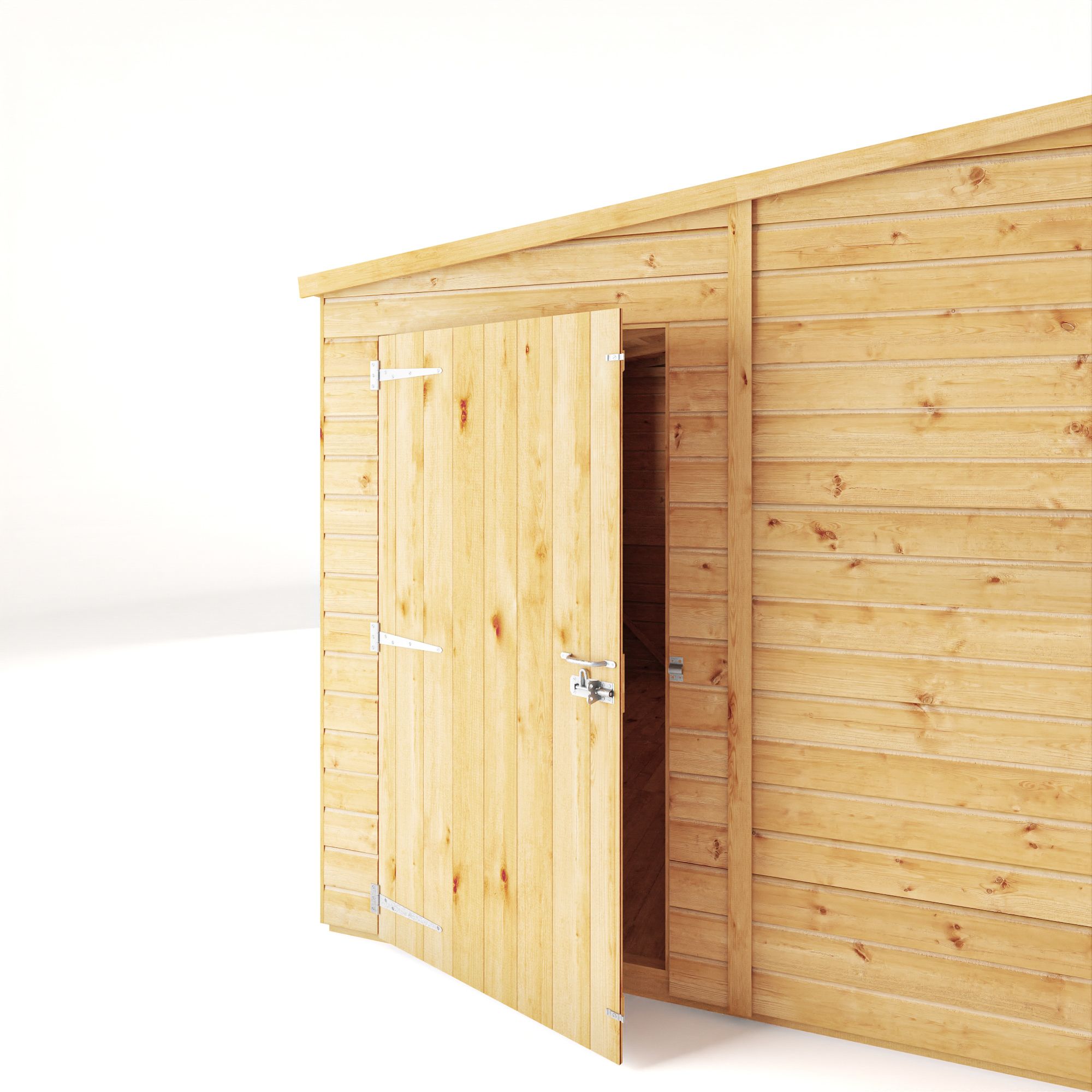 Mercia Woodsman Shiplap 10x8 ft Apex Timber Dip treated Shed with floor & 4 windows