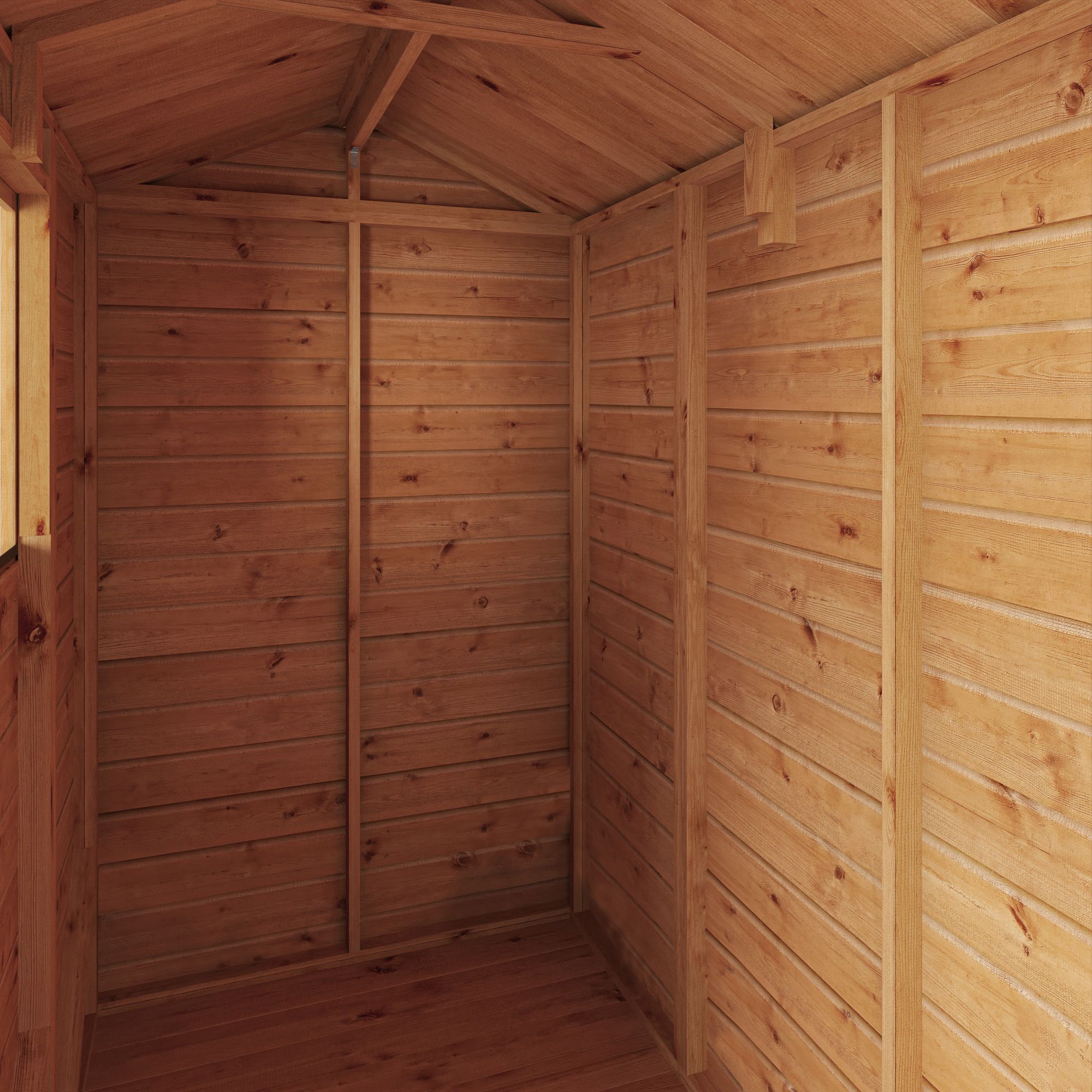Mercia Woodsman Shiplap 6x4 ft Apex Timber Dip treated Shed with floor & 2 windows