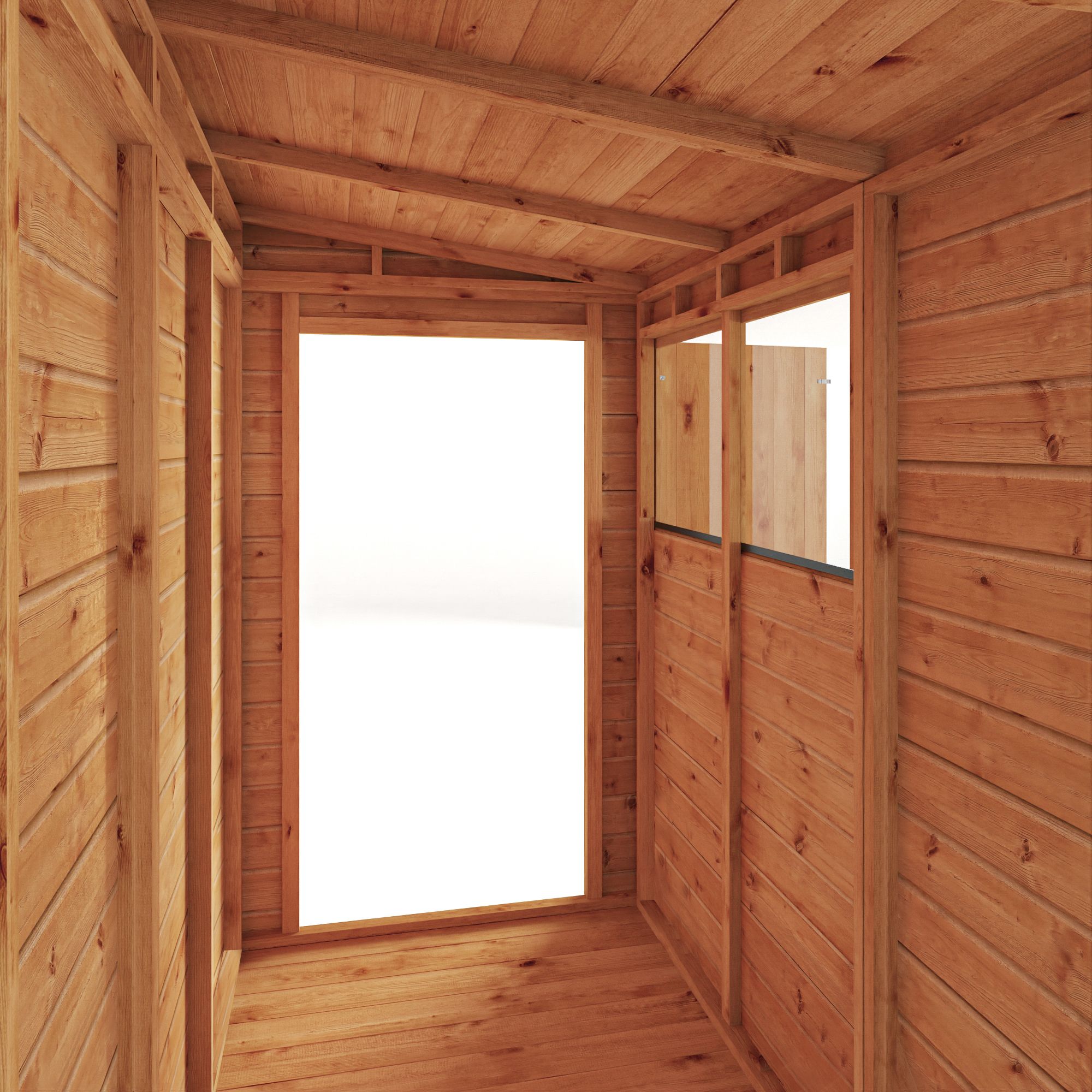 Mercia Woodsman Shiplap 6x4 ft Apex Timber Dip treated Shed with floor & 2 windows