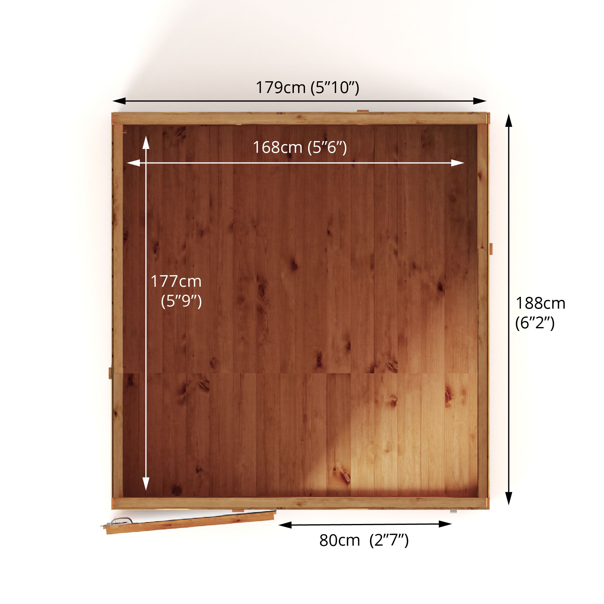 Mercia Woodsman Shiplap 6x6 ft Pent Timber Dip treated Shed with floor & 2 windows