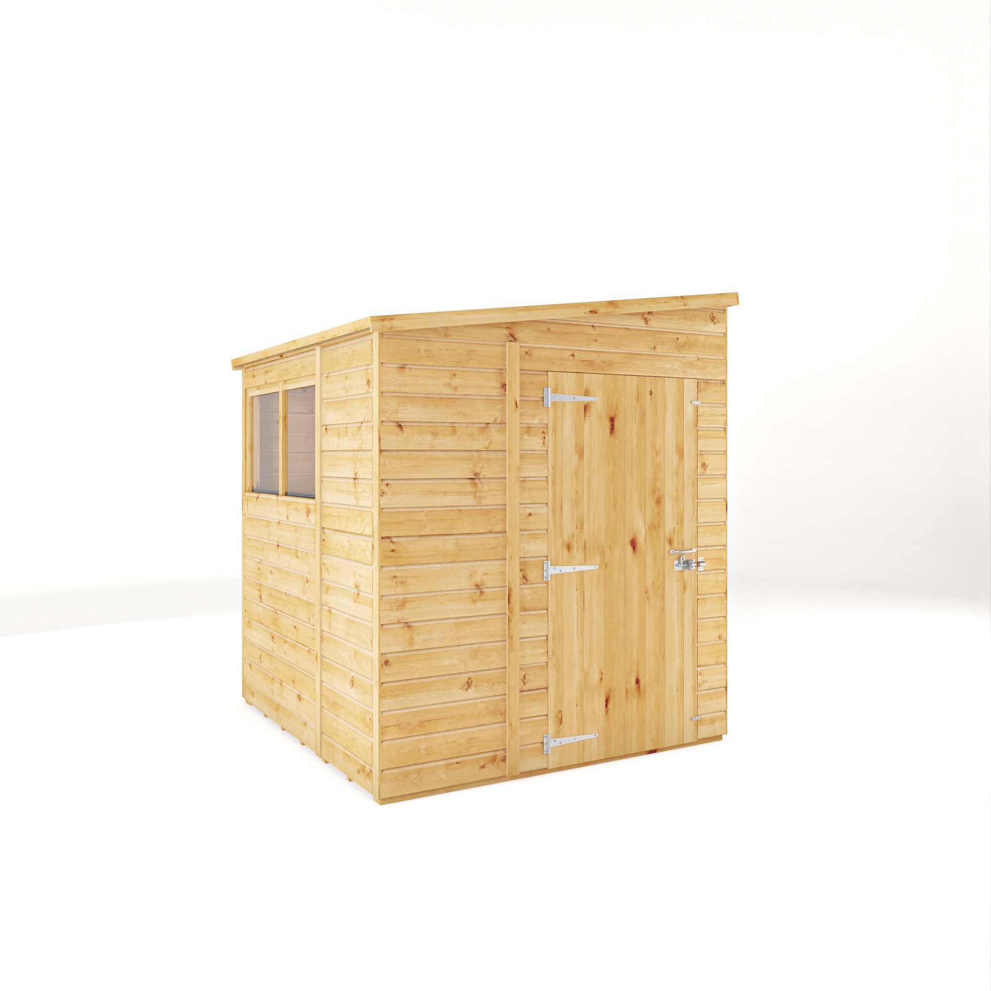 Mercia Woodsman Shiplap 6x6 ft Pent Timber Dip treated Shed with floor & 2 windows