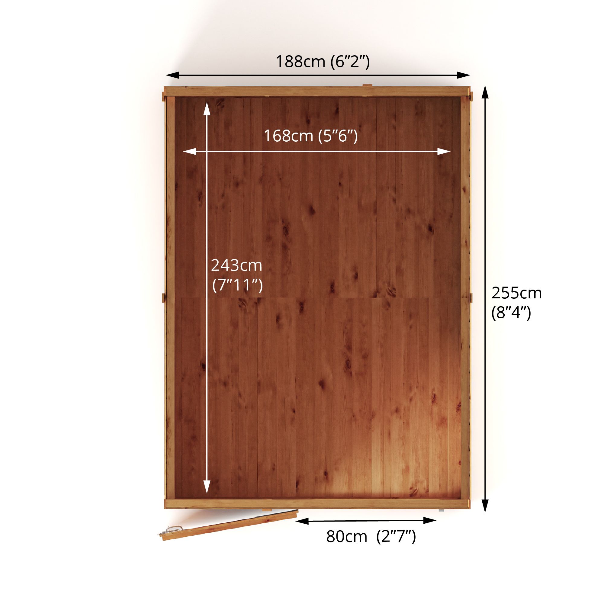 Mercia Woodsman Shiplap 8x6 ft Pent Timber Dip treated Shed with floor & 4 windows