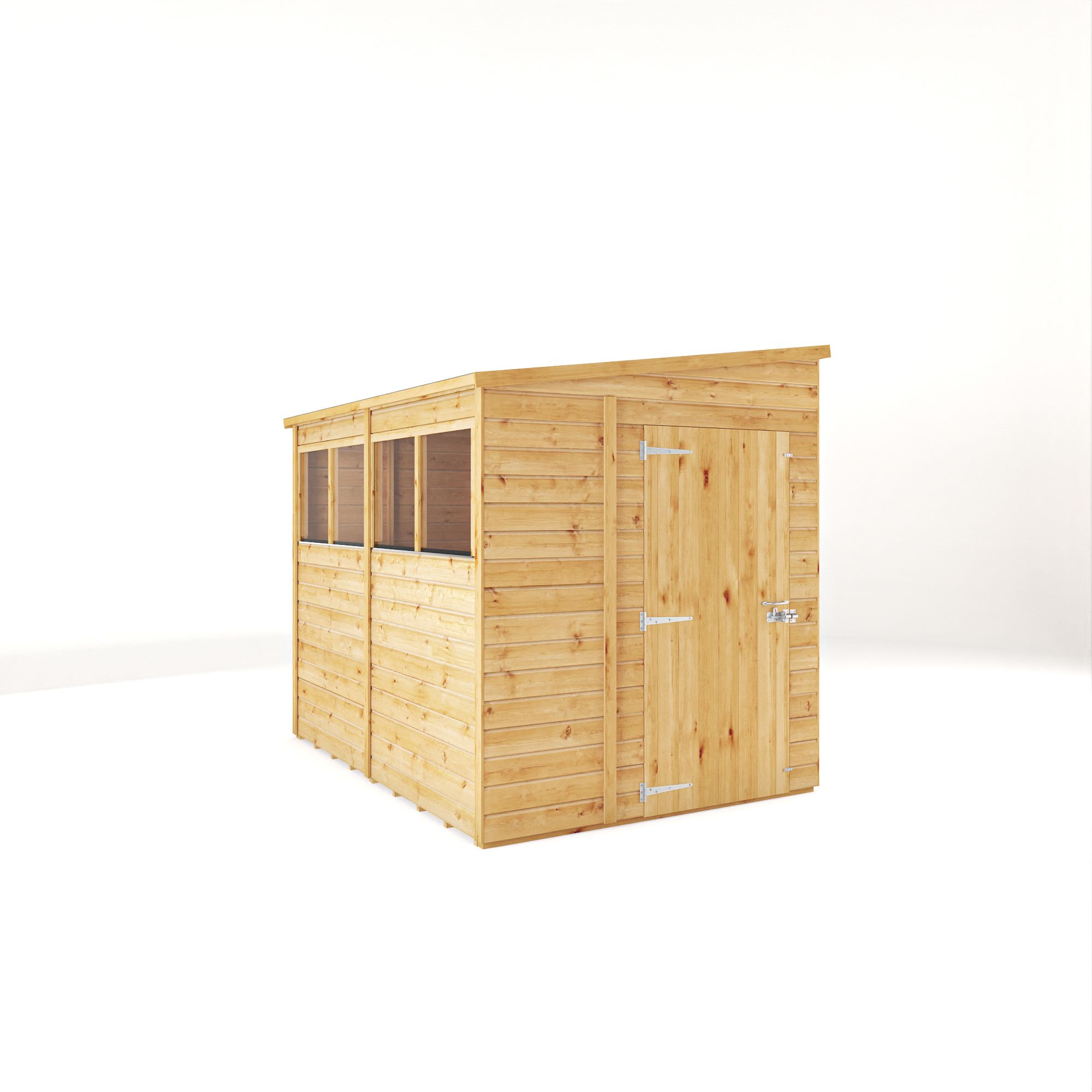 Mercia Woodsman Shiplap 8x6 ft Pent Timber Dip treated Shed with floor & 4 windows