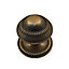 Metal Antique brass effect Round Roped Furniture Knob (Dia)37mm