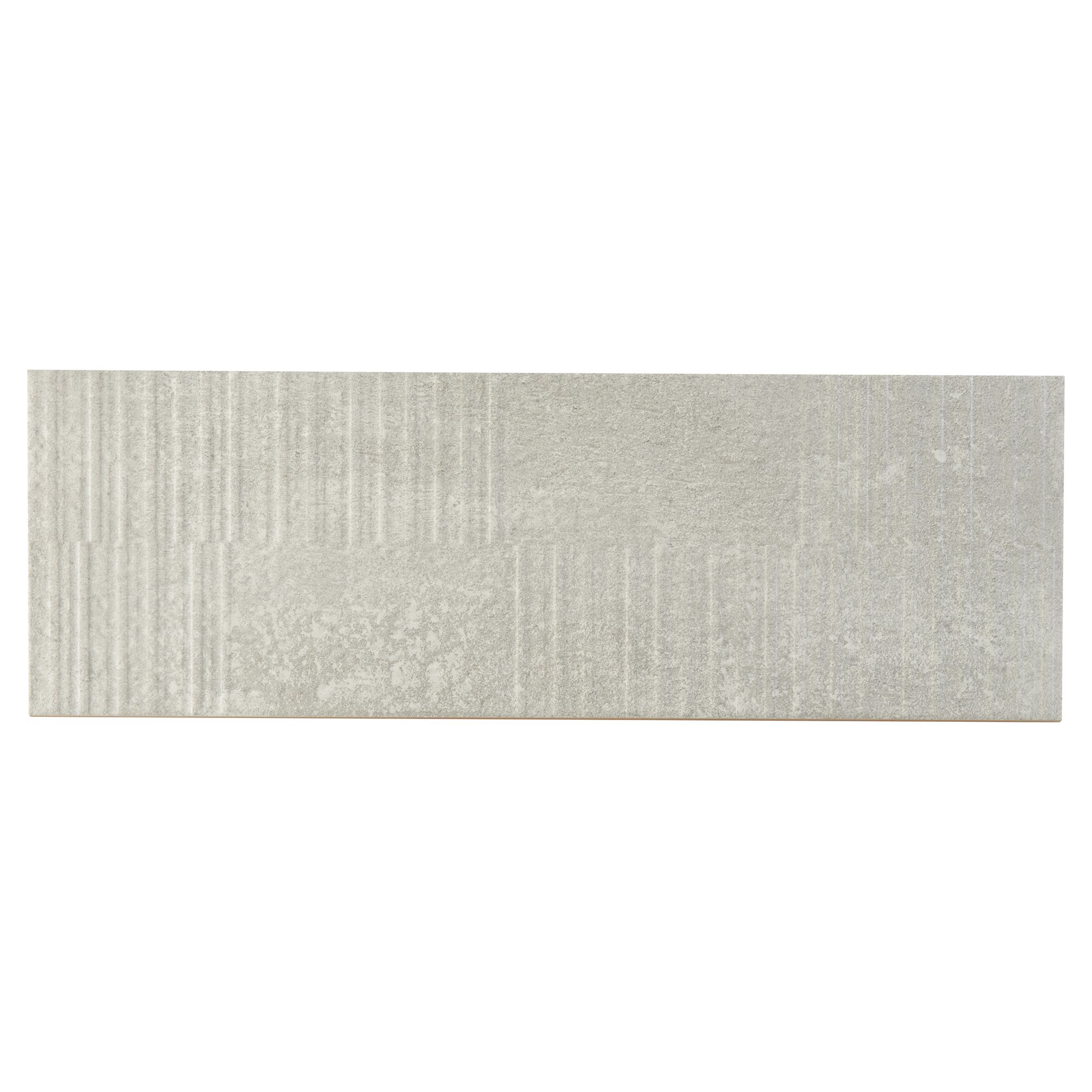 Metal ID Light grey Matt 3D decor Concrete effect Textured Ceramic Indoor Wall Tile, Pack of 8, (L)600mm (W)200mm