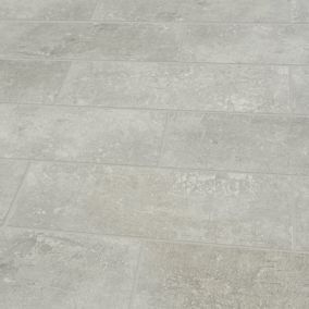 Metal ID Light grey Matt Concrete effect Flat Ceramic Indoor Wall Tile, Pack of 8, (L)600mm (W)200mm