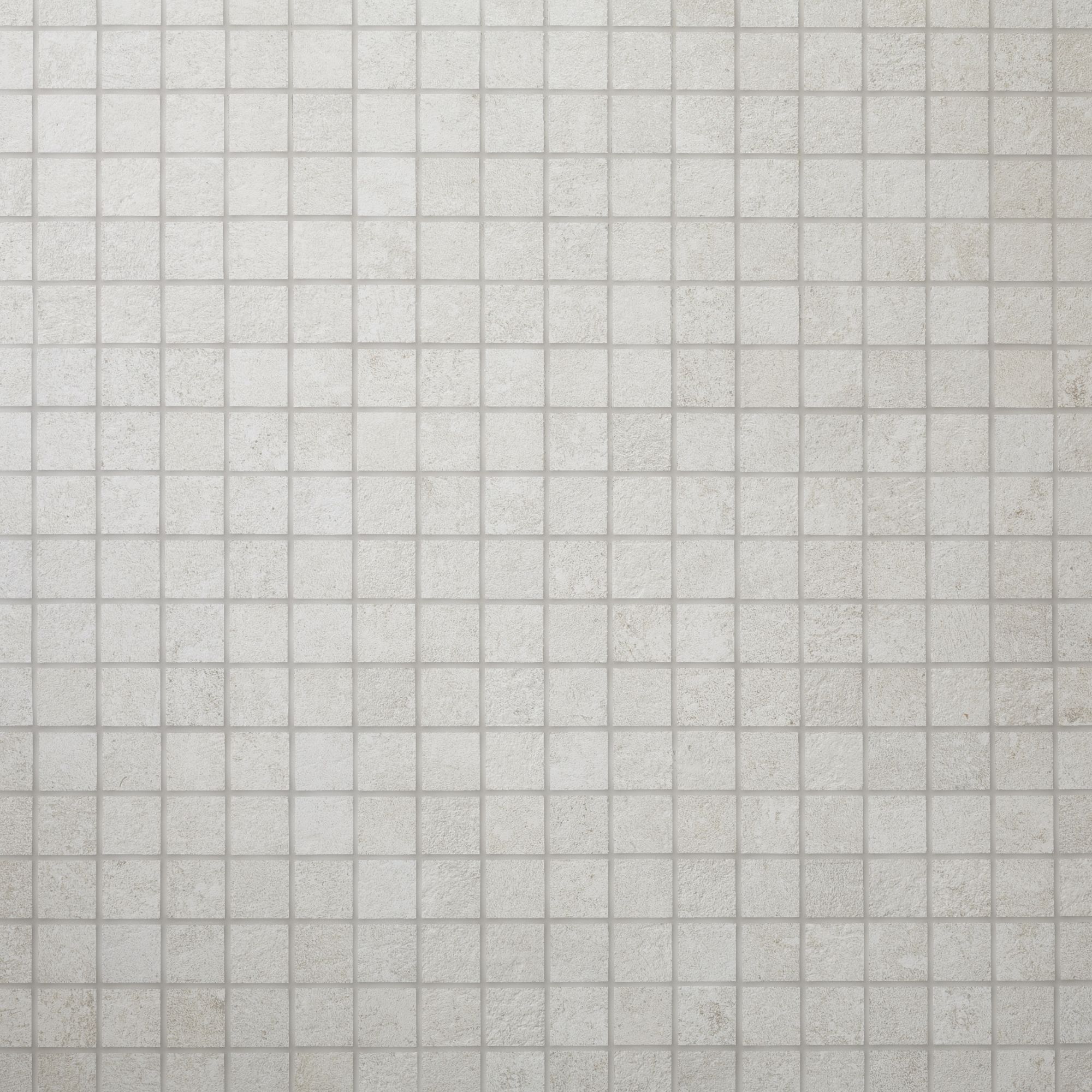 Metal ID Light grey Matt Concrete effect Porcelain 5x5 Mosaic tile, (L)305mm (W)305mm