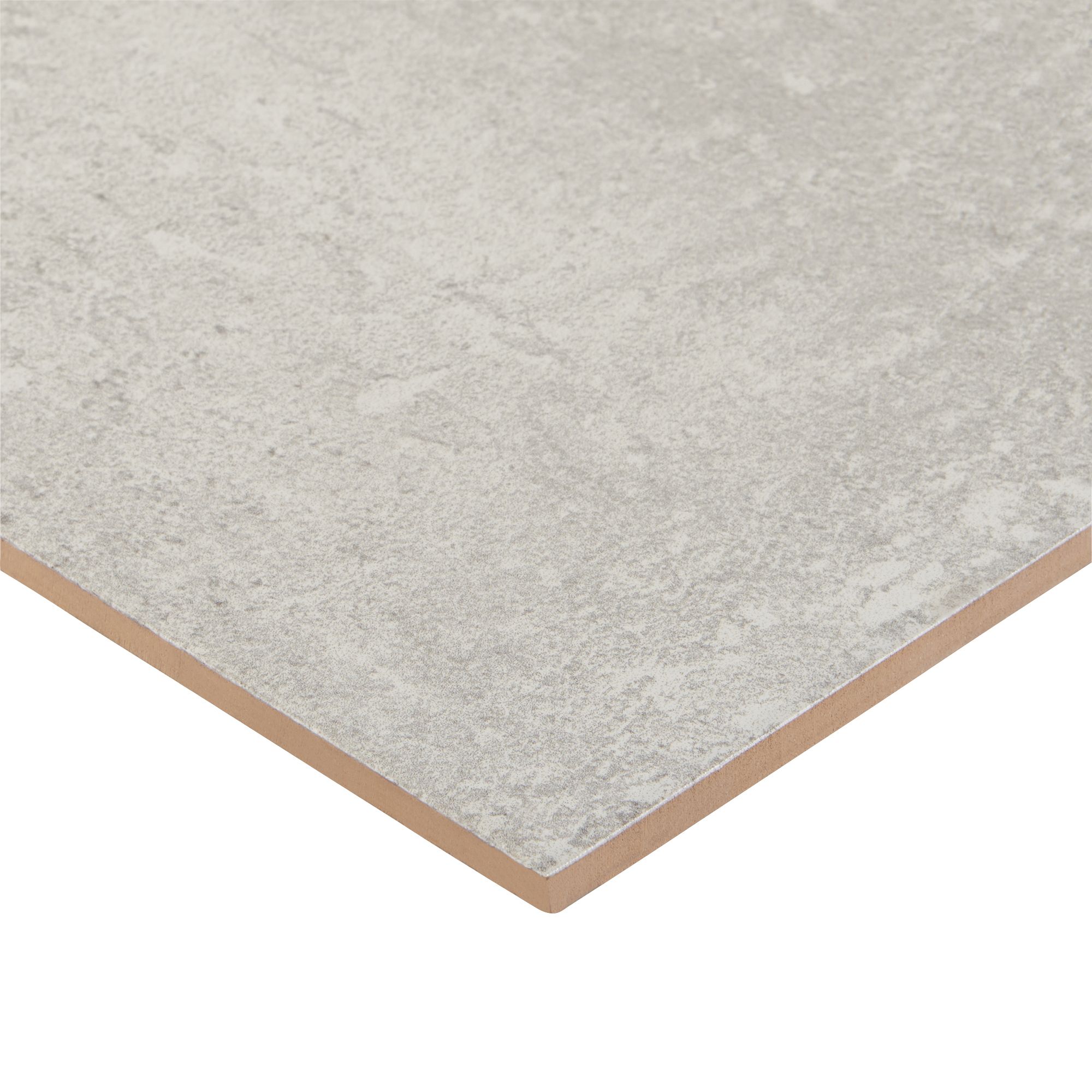 Metal ID Light grey Matt Concrete effect Porcelain 5x5 Mosaic tile, (L)305mm (W)305mm