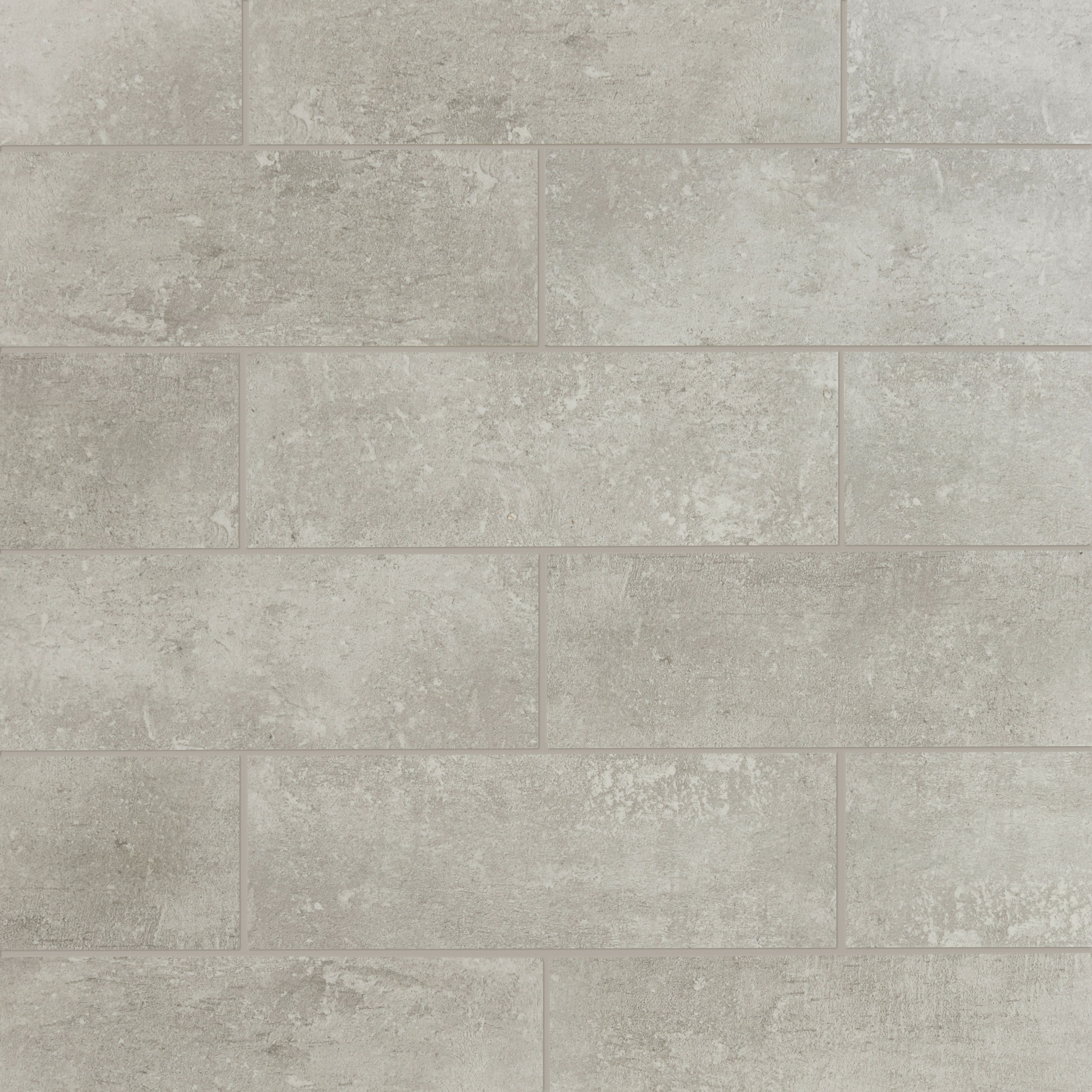 Metal ID Light grey Matt Concrete effect Porcelain 5x5 Mosaic tile, (L)305mm (W)305mm