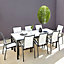 Metal White Dining Chair, Pack of 6