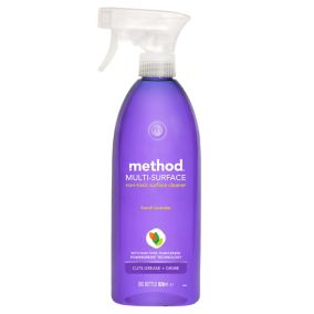 Method Not concentrated Lavender Not anti bacterial Multi-surface Acrylic, ceramic, enamel, glass, plastic, porcelain & stainless steel Multi Surface Multi-room Cleaning spray, 828ml Trigger spray bottle