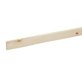Metsä Wood Rough sawn Whitewood Stick timber (L)2.4m (W)30mm (T)10mm, Pack of 8