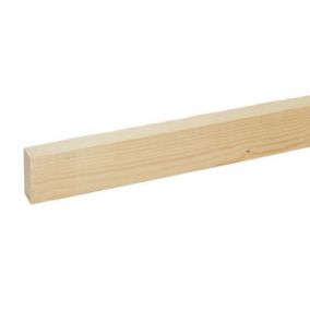 Metsä Wood Rough sawn Whitewood Stick timber (L)2.4m (W)50mm (T)25mm, Pack of 4