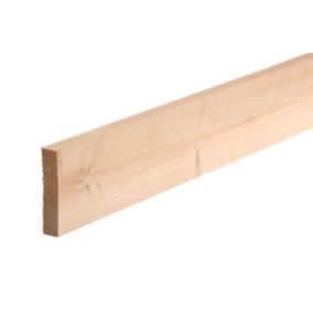 Metsä Wood Smooth Planed Square edge Whitewood spruce Timber (L)2.1m (W)106mm (T)28mm