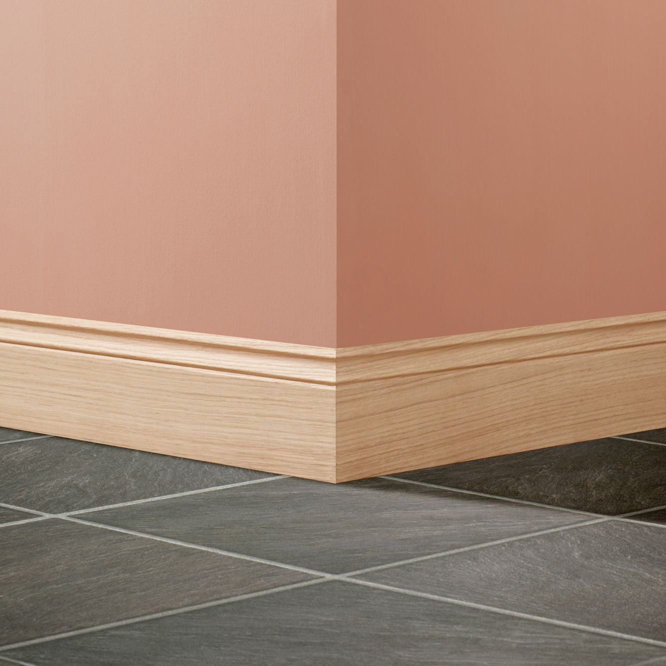 Metsä Wood Oak Ogee Skirting board (L)2.4m (W)120mm (T)18mm, Pack of 3
