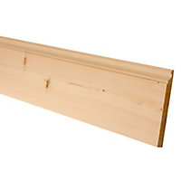 Metsä Wood Pine Ogee Skirting board (L)2.4m (W)169mm (T)15mm, Pack of 4
