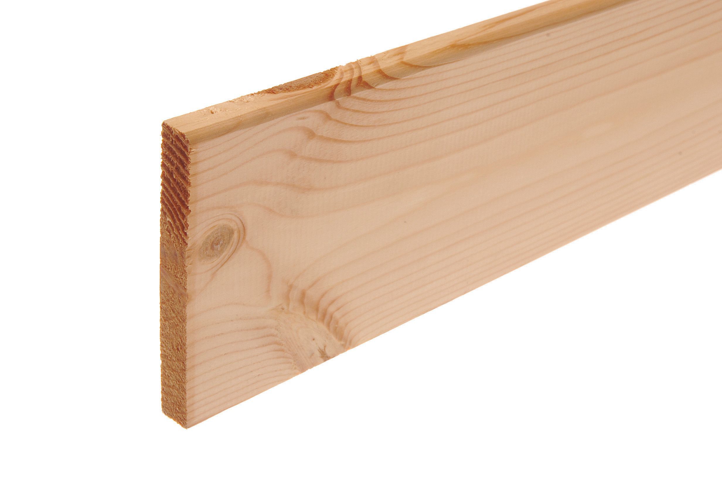 Metsä Wood Pine Rounded Skirting board (L)3m (W)94mm (T)12mm, Pack of 5