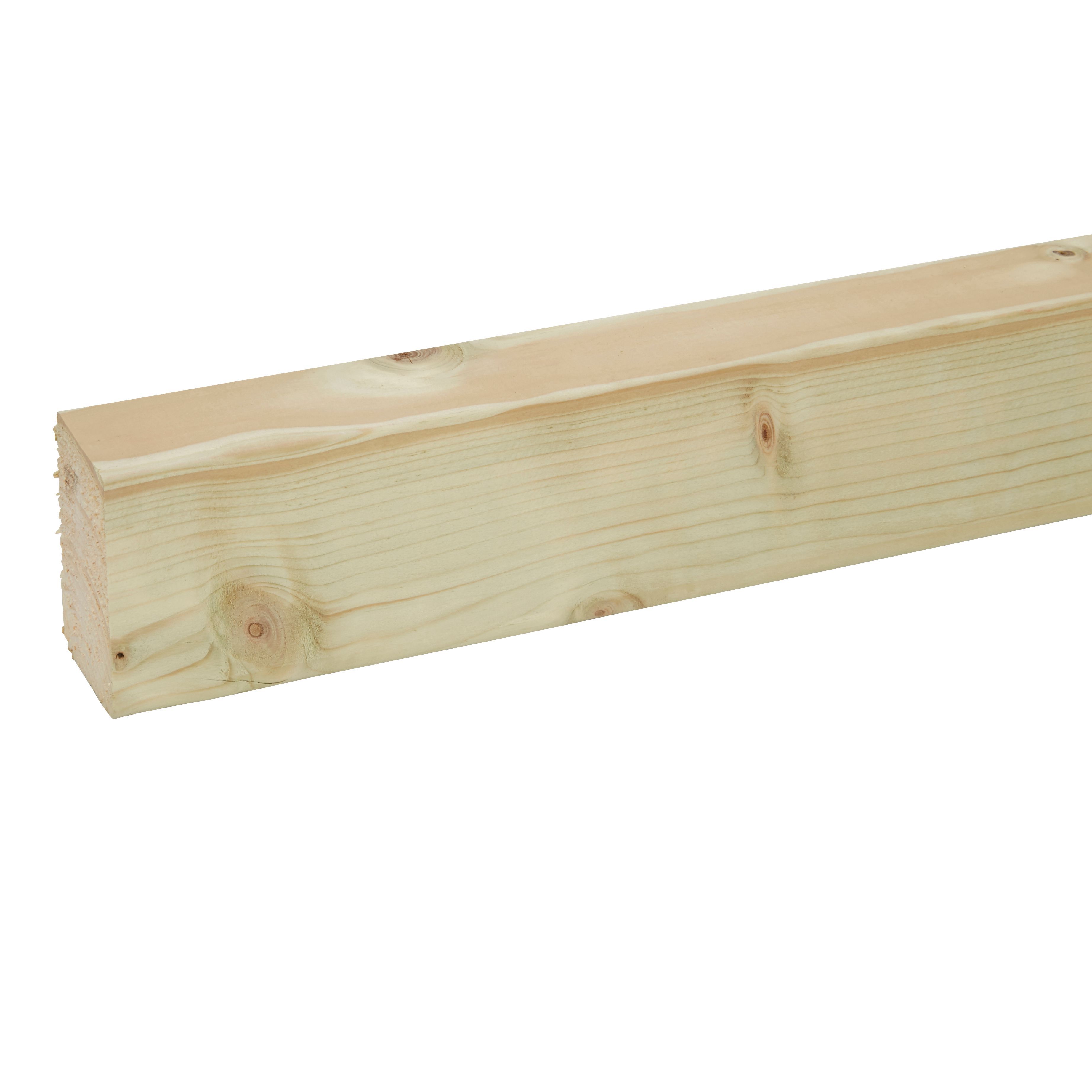 Metsä Wood Planed Round edge Whitewood spruce Stick timber (L)3.6m (W)70mm (T)45mm CUCC04