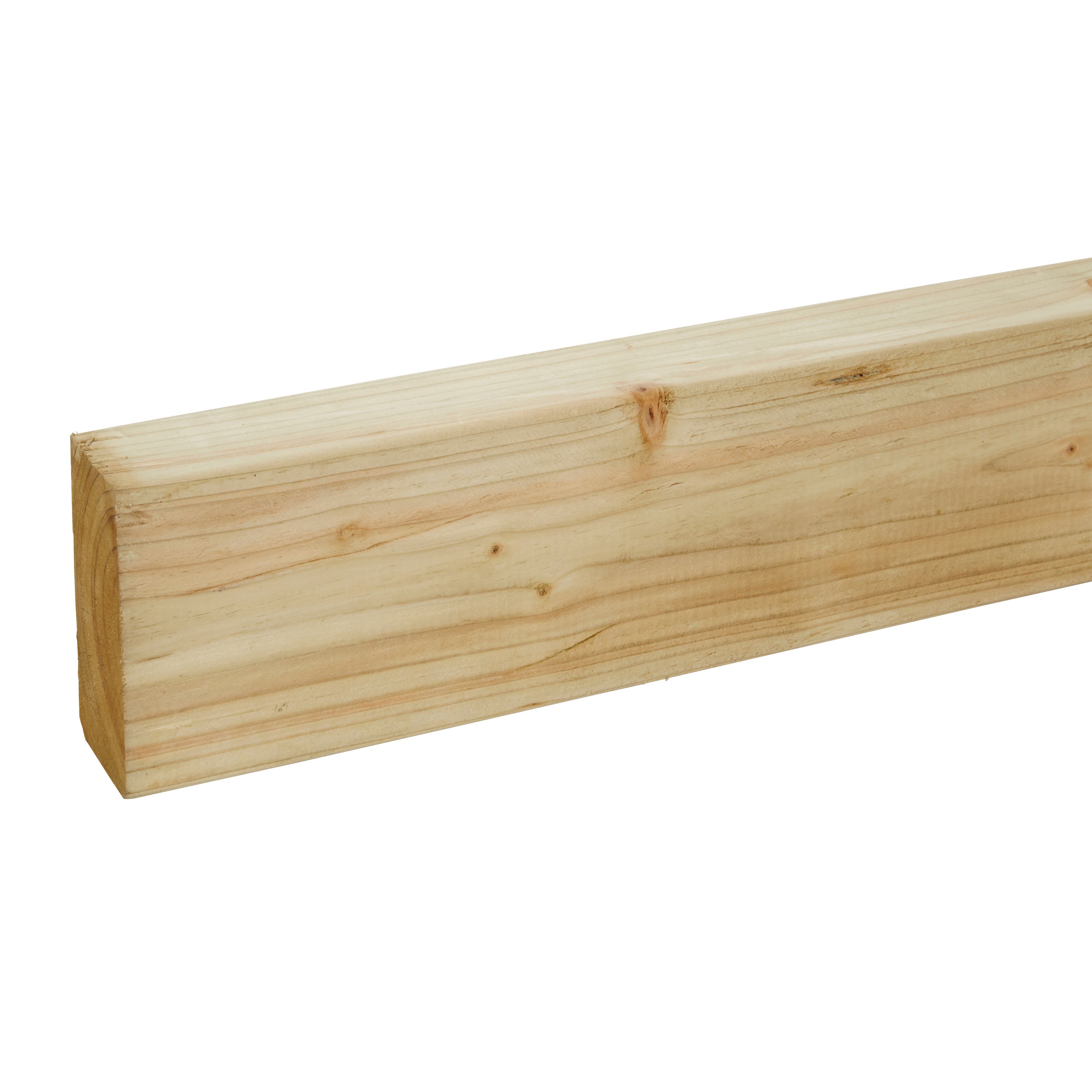 Metsä Wood Planed Round edge Whitewood spruce Stick timber (L)4.8m (W)95mm (T)45mm CUCC09