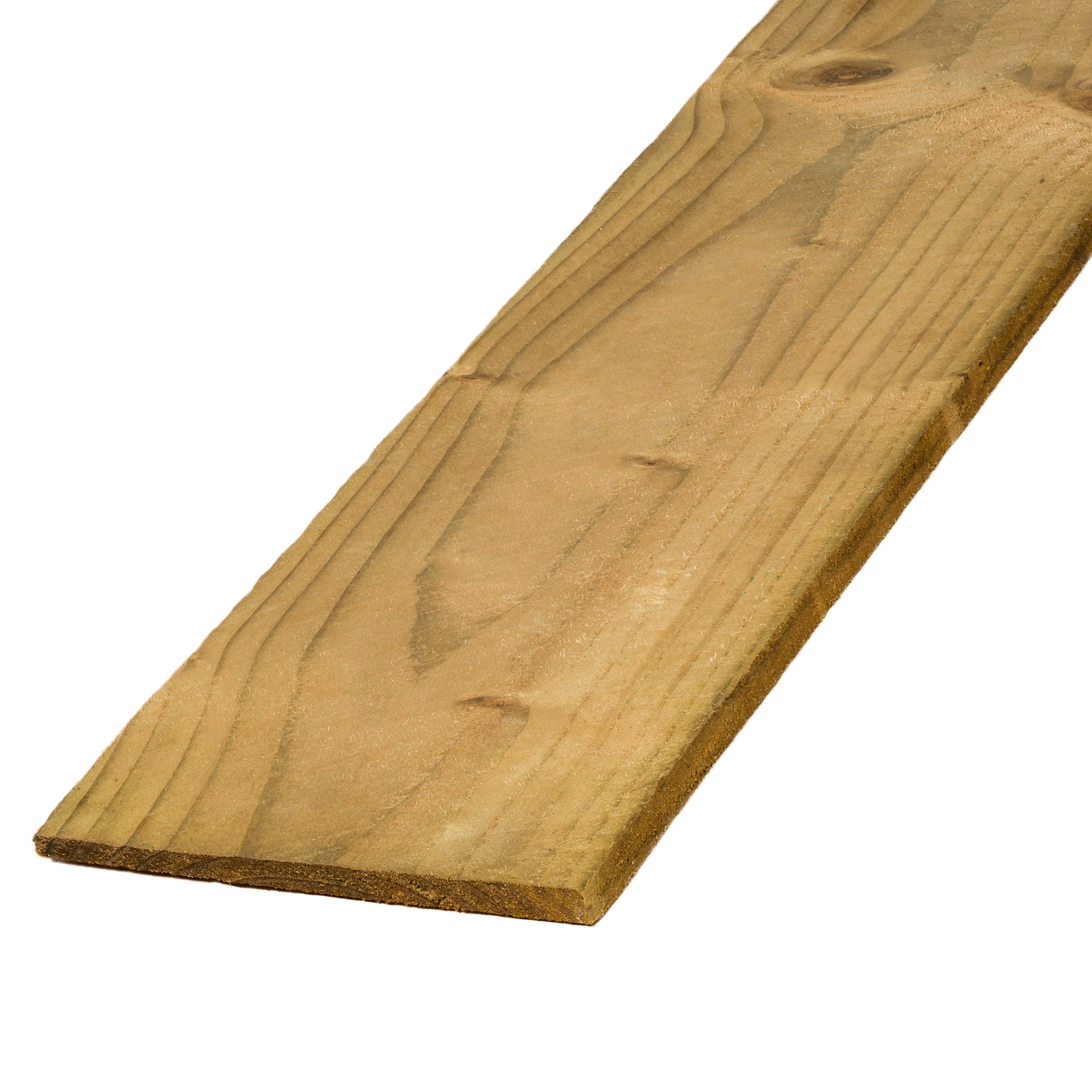 Metsä Wood Pressure treated Timber Feather edge Fence board (L)1.8m (W)125mm (T)11mm