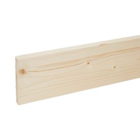 Metsä Wood Smooth Planed Square edge Whitewood spruce Stick timber (L)2.4m (W)119mm (T)18mm, Pack of 4