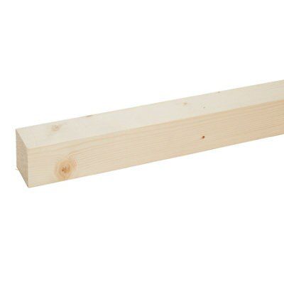 Metsä Wood Smooth Planed Square edge Whitewood spruce Stick timber (L)2.4m (W)34mm (T)34mm S4SW18