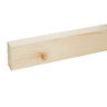 Metsä Wood Smooth Planed Square edge Whitewood spruce Stick timber (L)2.4m (W)70mm (T)34mm S4SW20P, Pack of 3