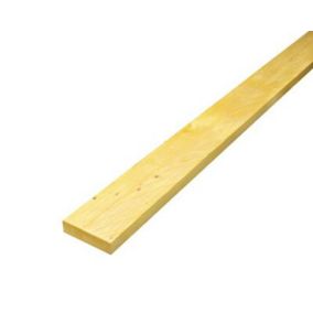 Metsä WoodTreated Rough sawn Whitewood spruce Timber (L)2.4m (W)100mm (T)22mm
