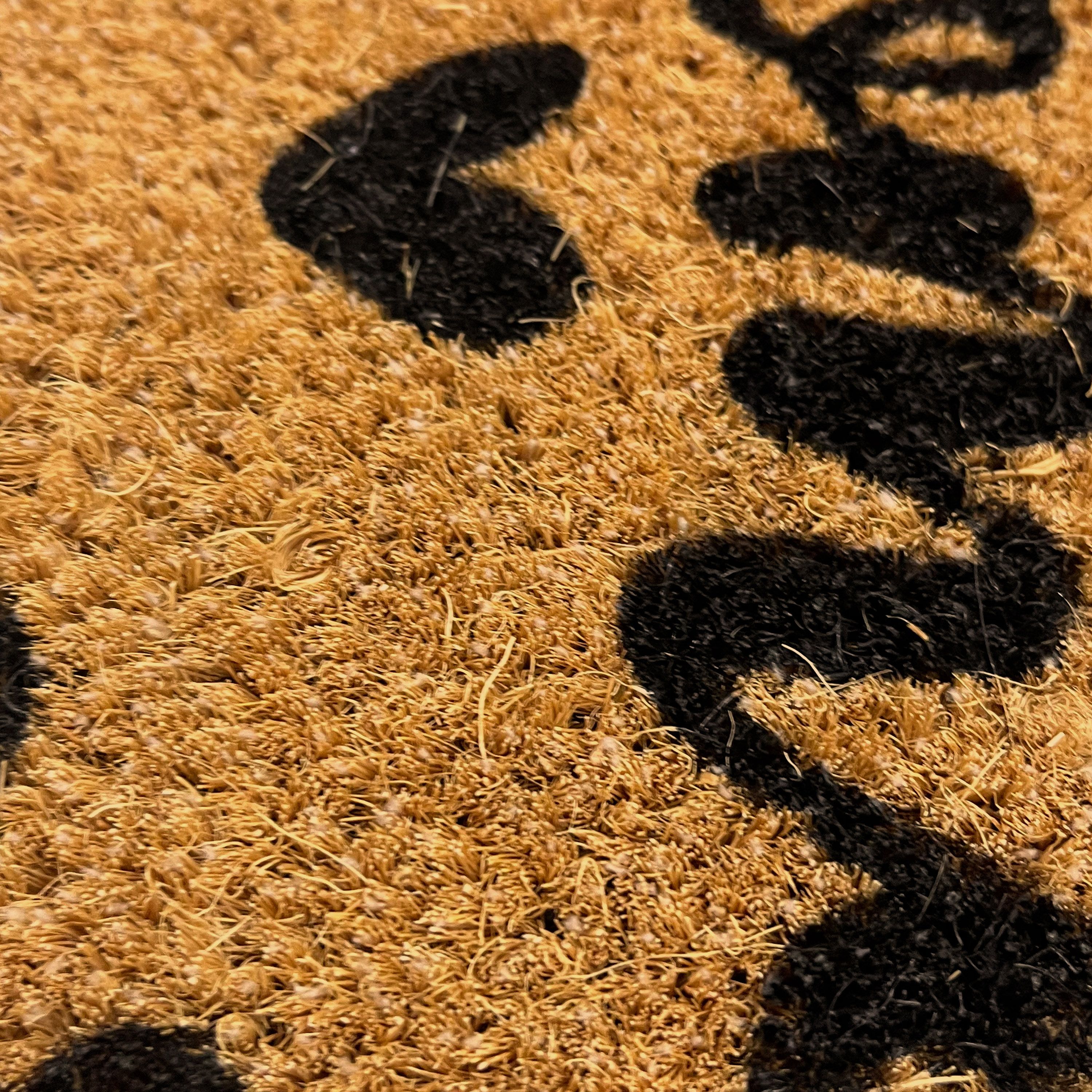 Mighty Mats® Natural & Black Heart Wreath Door mat, 57cm x 40cm