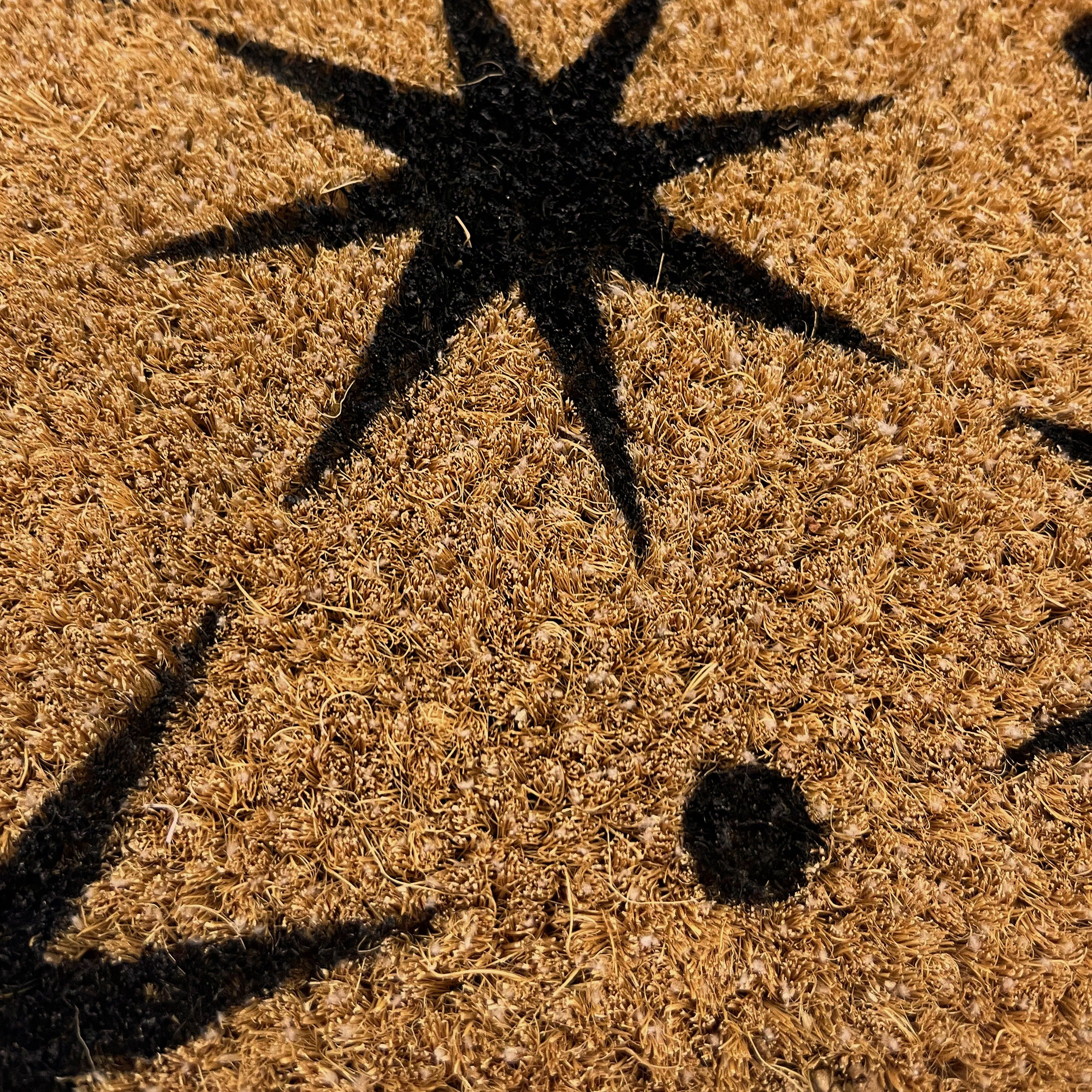 Mighty Mats® Natural & Black Star Door mat, 57cm x 40cm