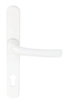 Mila ProLinea White Zinc alloy Door handle (L)125mm
