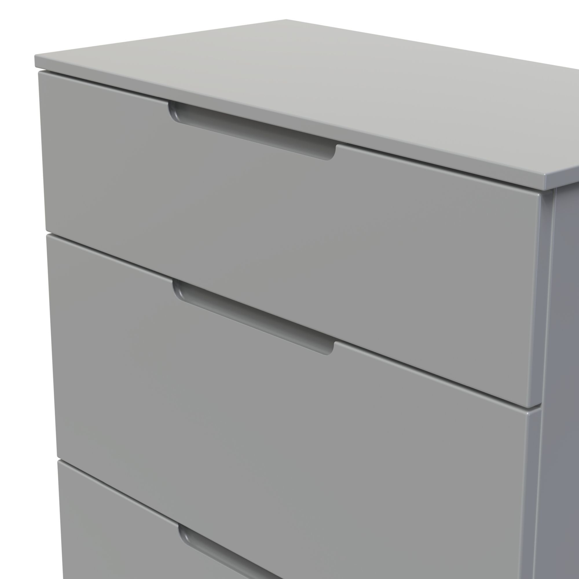 Milan Ready assembled Grey 3 Drawer Chest (H)875mm (W)740mm (D)390mm