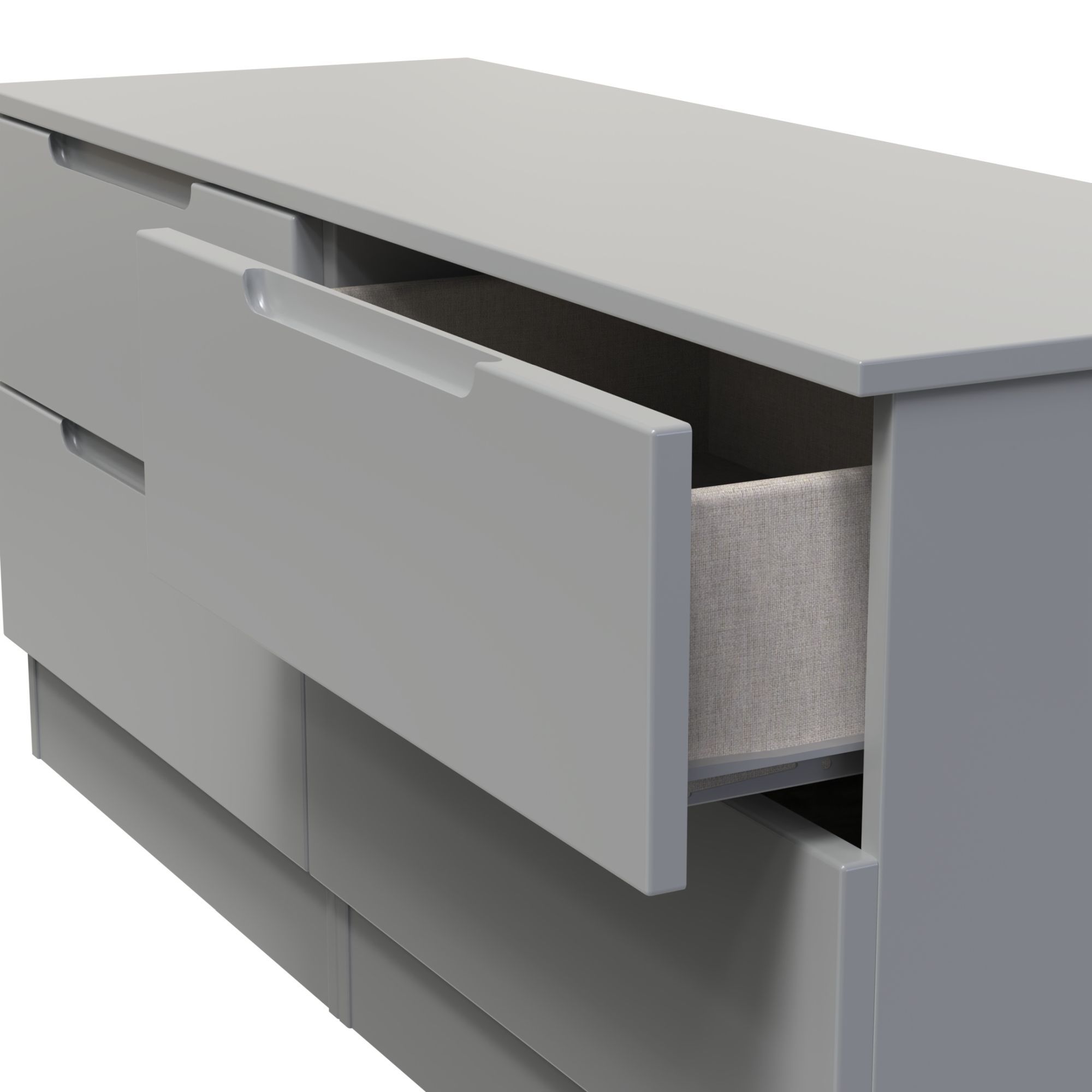 Milan Ready assembled Grey 4 Drawer Bed box (H)495mm (W)1100mm (D)390mm