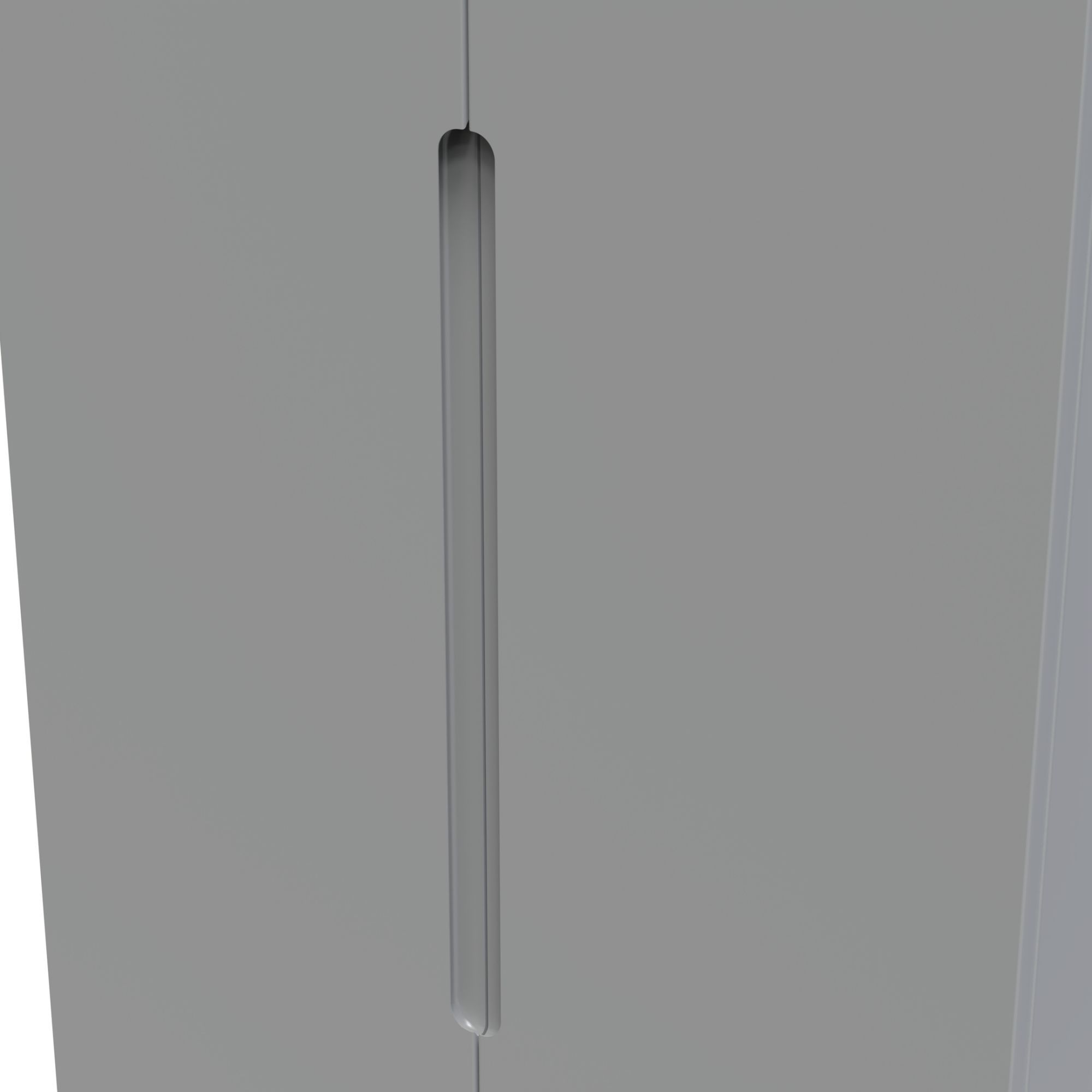 Milan Ready assembled Modern Grey Tall Double Wardrobe (H)1970mm (W)770mm (D)530mm